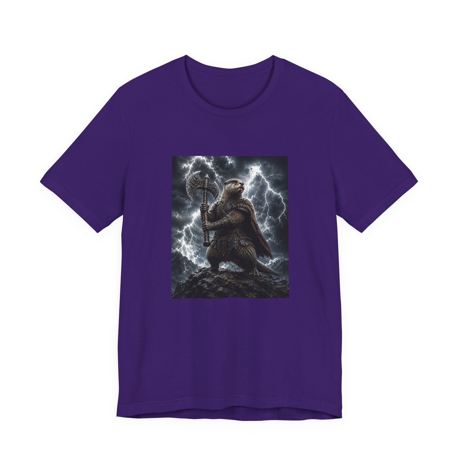 Storm Otter Warrior With Axe Graphic Tee - Image 37