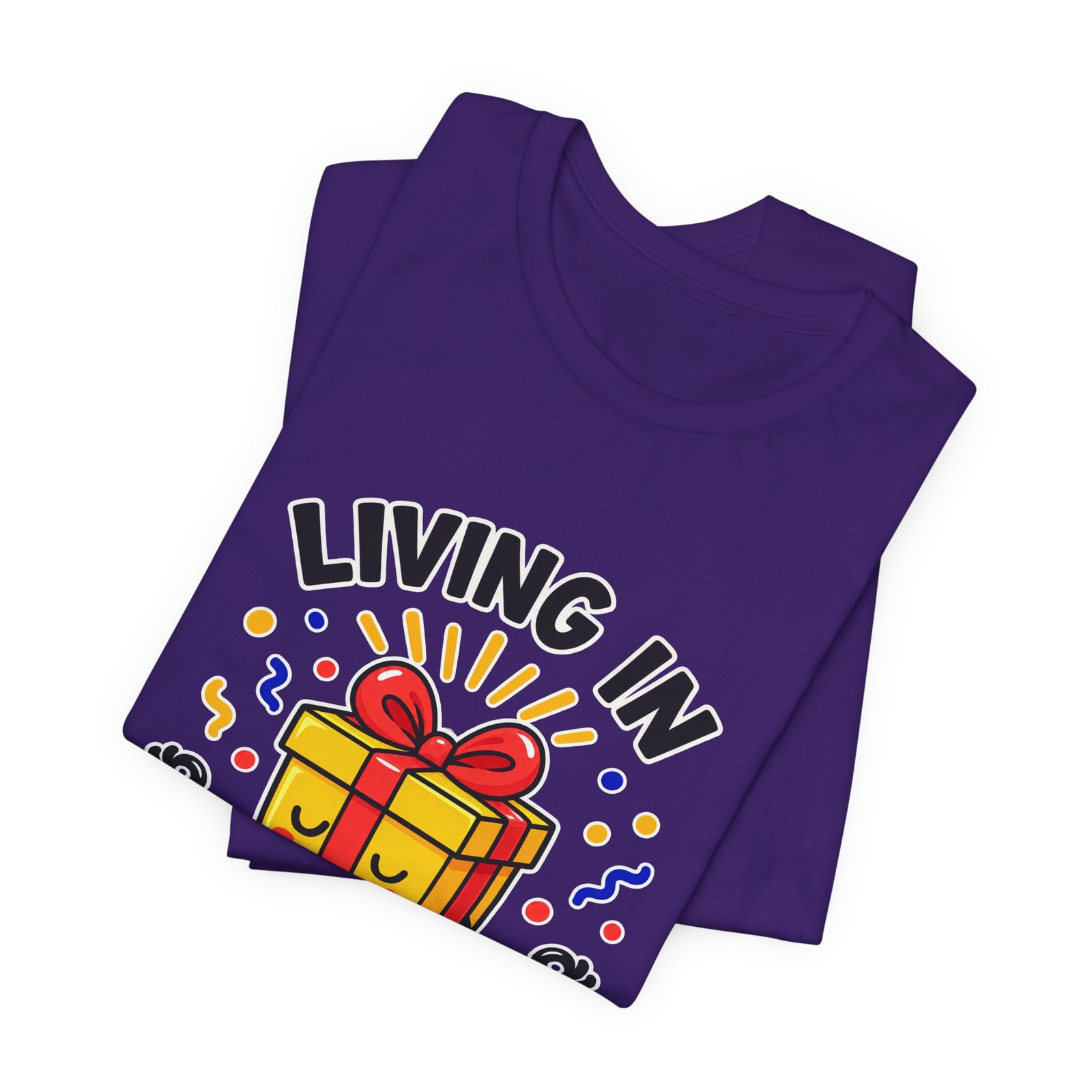 Living In The Present Meditating Gift Birthday Pun Graphic Tee - Image 39