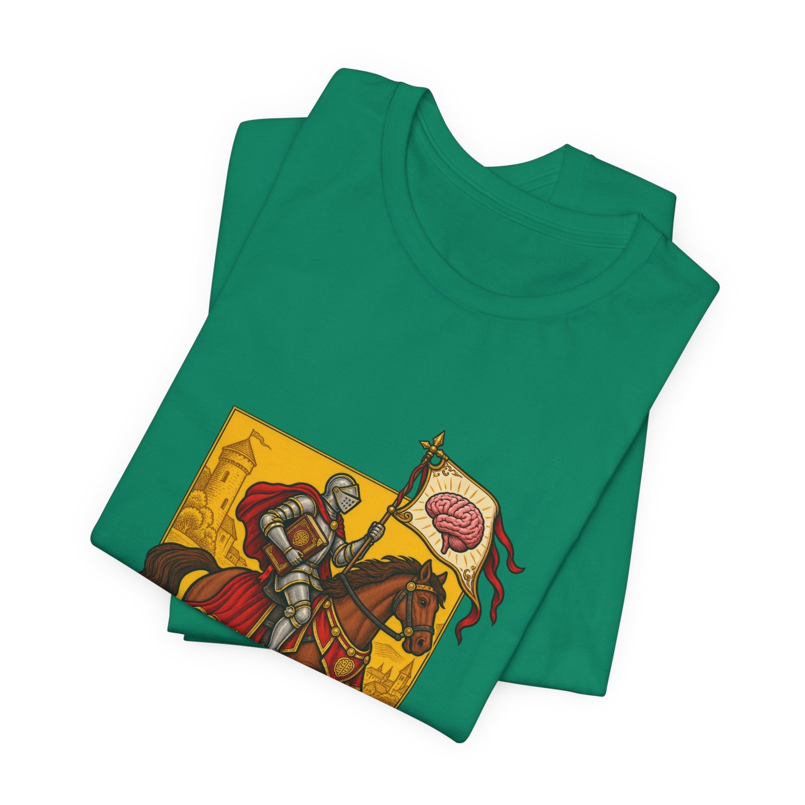 Sir Rebral Cerebral Knight Brain Banner Tee - Image 27