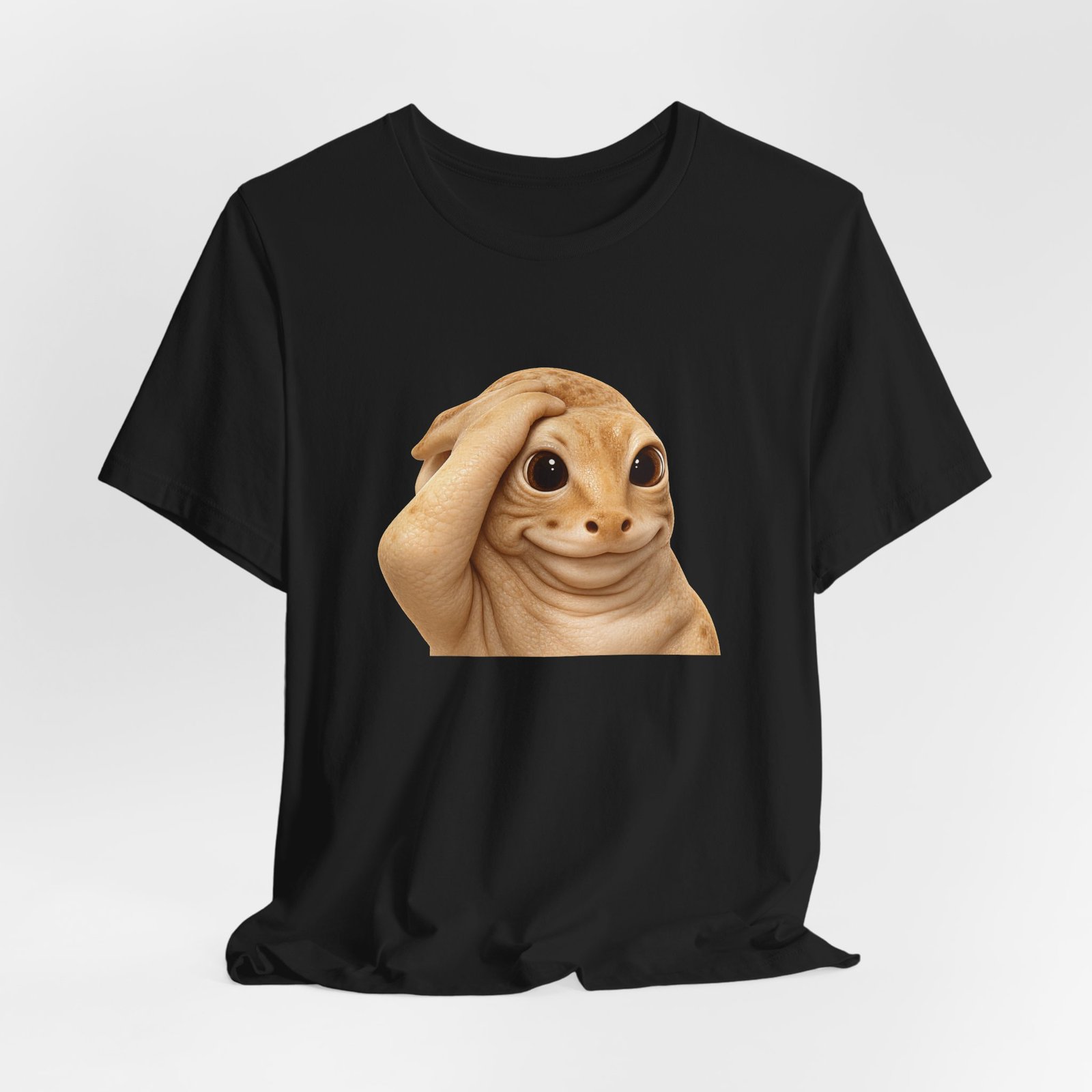 Funny Bashful Cat Reaction Meme Graphic Tee - Image 16