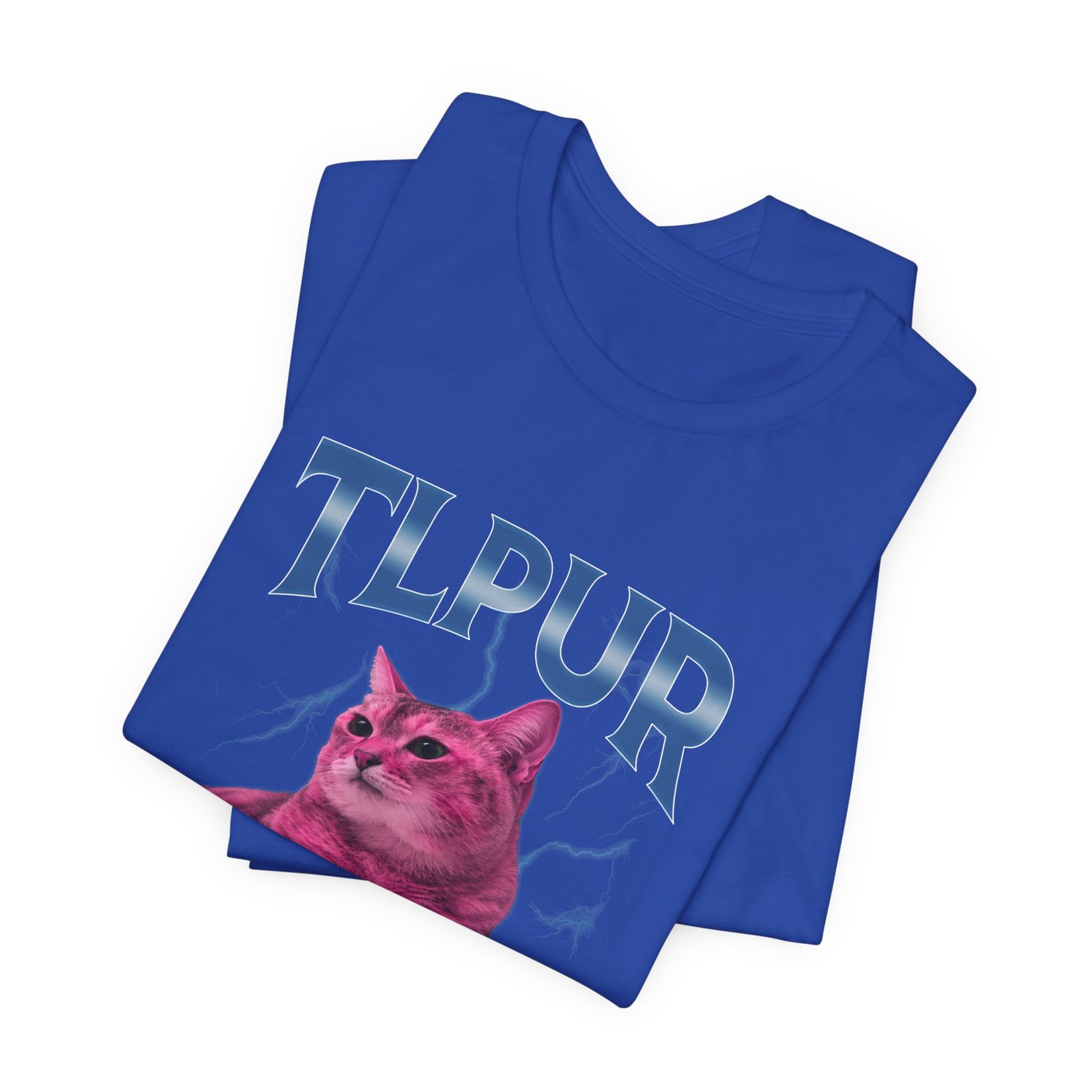 Bootleg TLPUR Meme Pink Cat Blue Splash Graphic Graphic Tee - Image 19