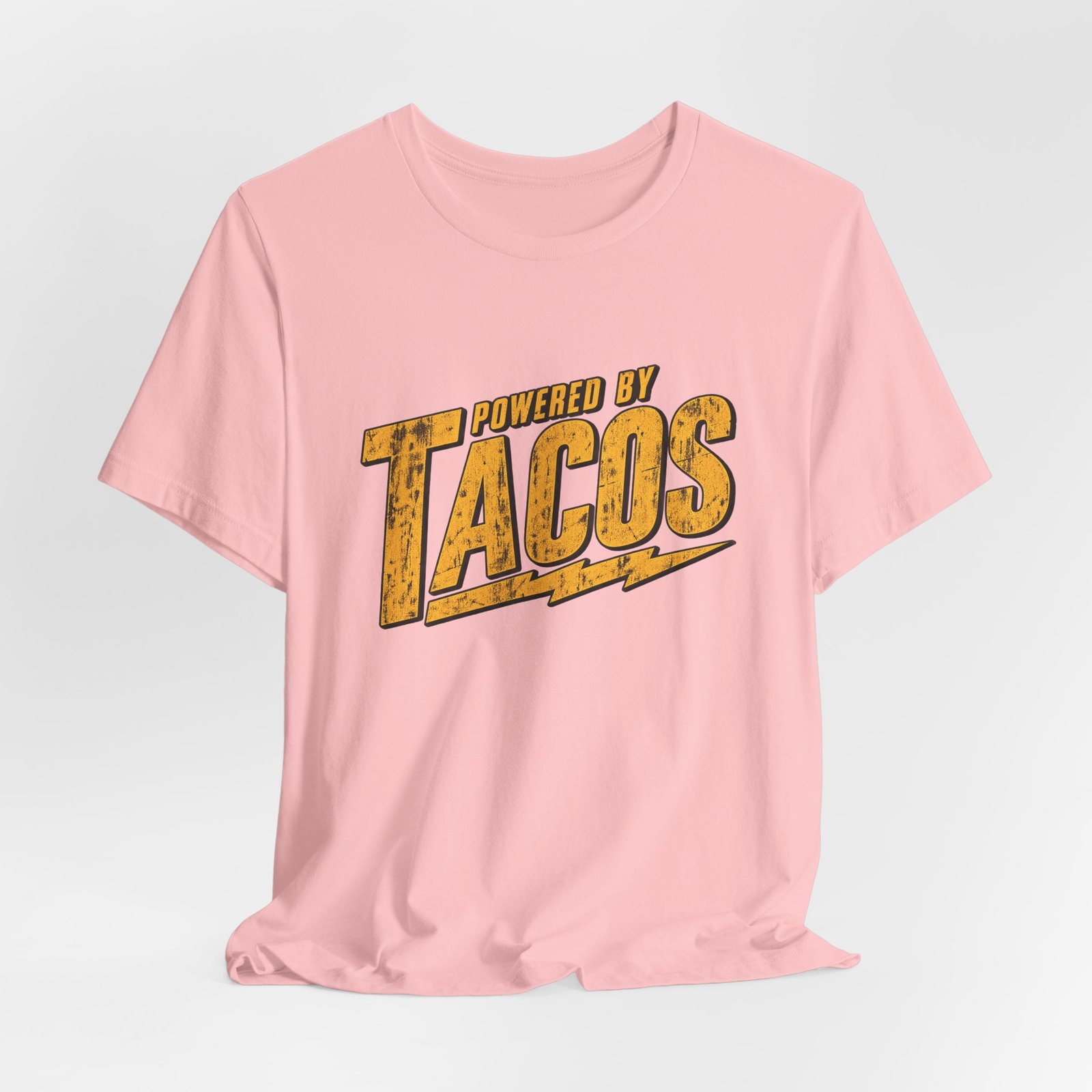 Powered By Tacos Funny Food Lover Quote Graphic Tee - Image 44
