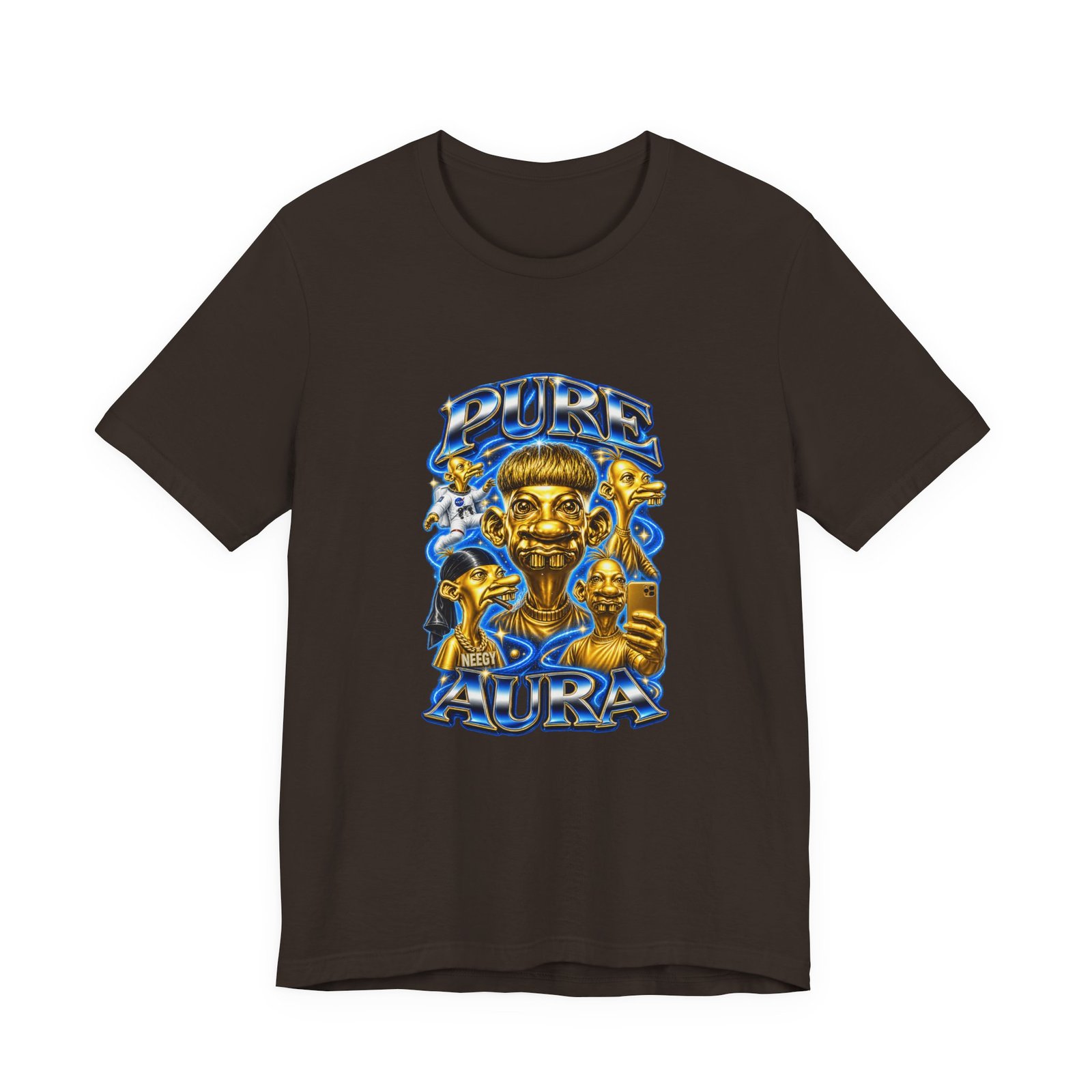 Pure Charisma Aura Neegy Cosmic Selfie Charisma Graphic Tee - Image 9