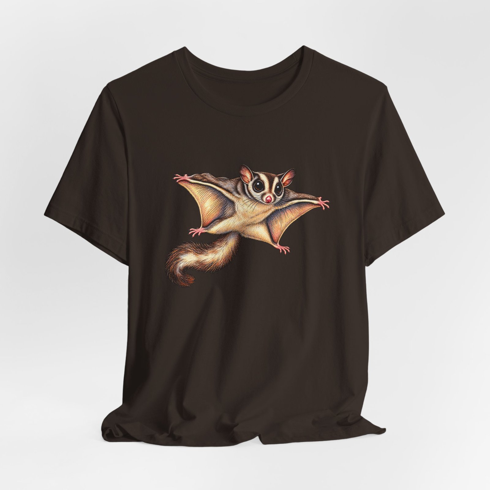 Sugar Glider Mid Glide Squirrel Wildlife Flying Illustration Graphic Tee - Image 12