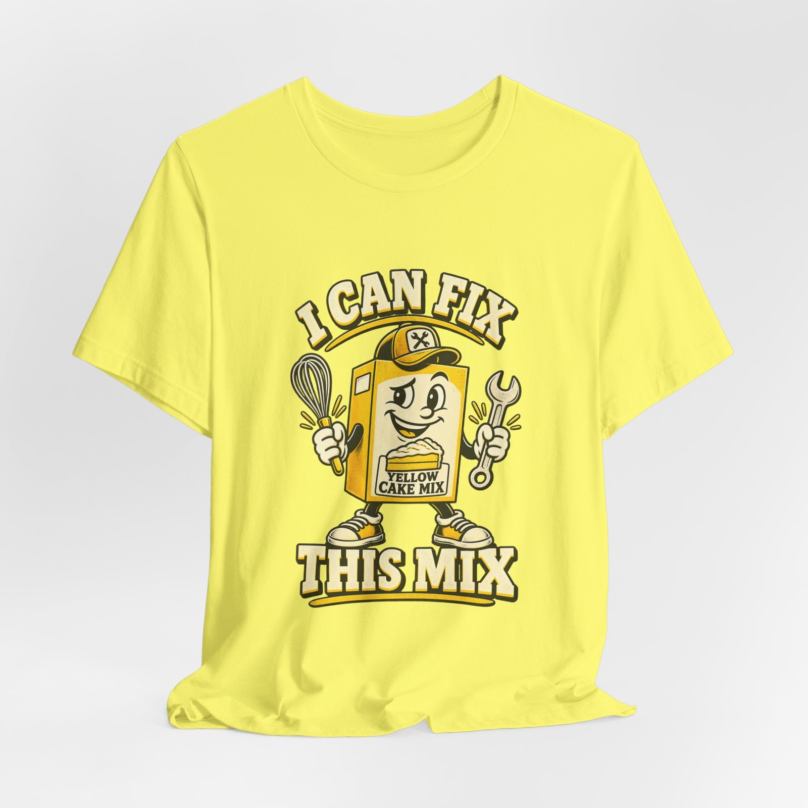 I Can Fix This Mix Yellow Cake Pun Tee - Image 20