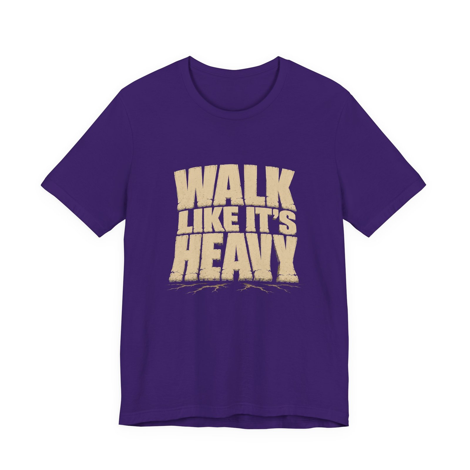Walk Like It’s Heavy Cracked Lettering Graphic Tee - Image 25