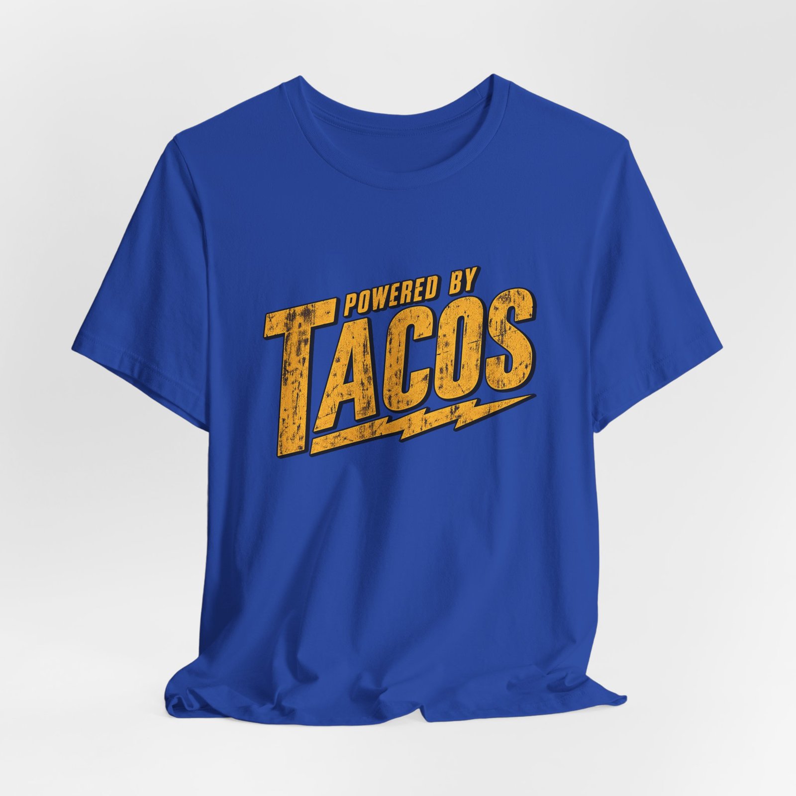 Powered By Tacos Funny Food Lover Quote Graphic Tee - Image 32
