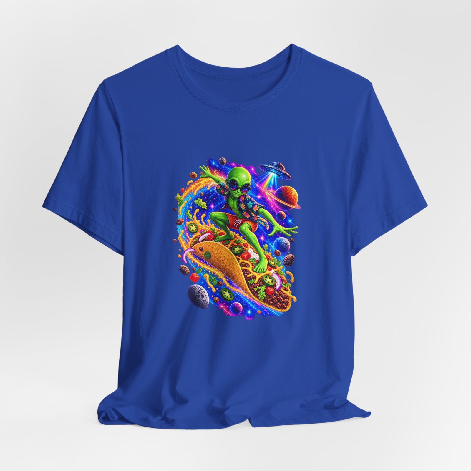 Alien Taco Space Surfer Graphic Tee - Image 32