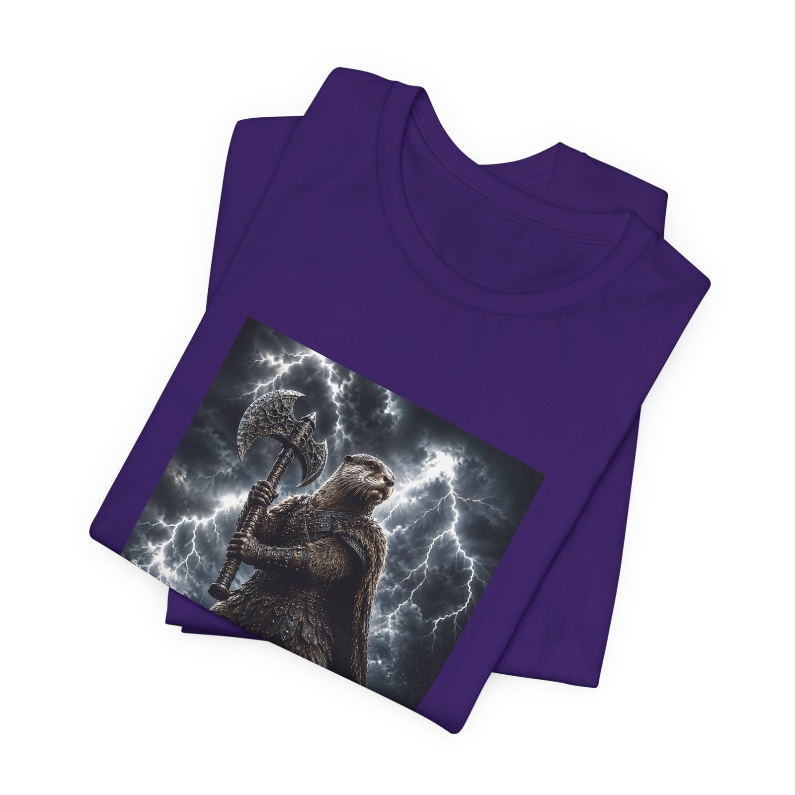Storm Otter Warrior With Axe Graphic Tee - Image 39