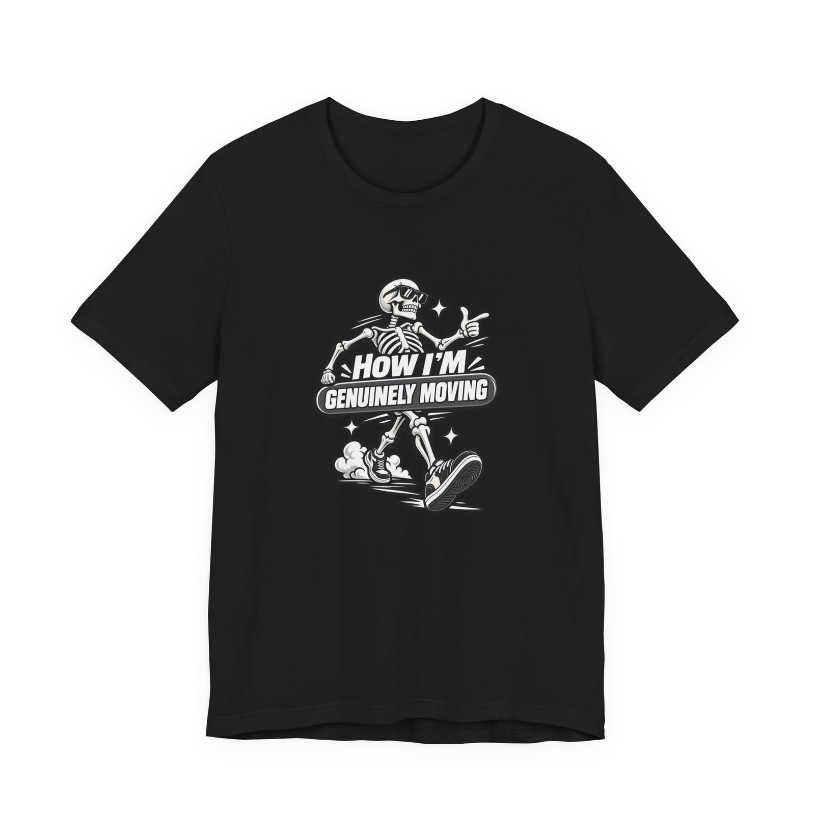 How Im Genuinely Moving Funny Skeleton Halloween Graphic Tee - Image 13