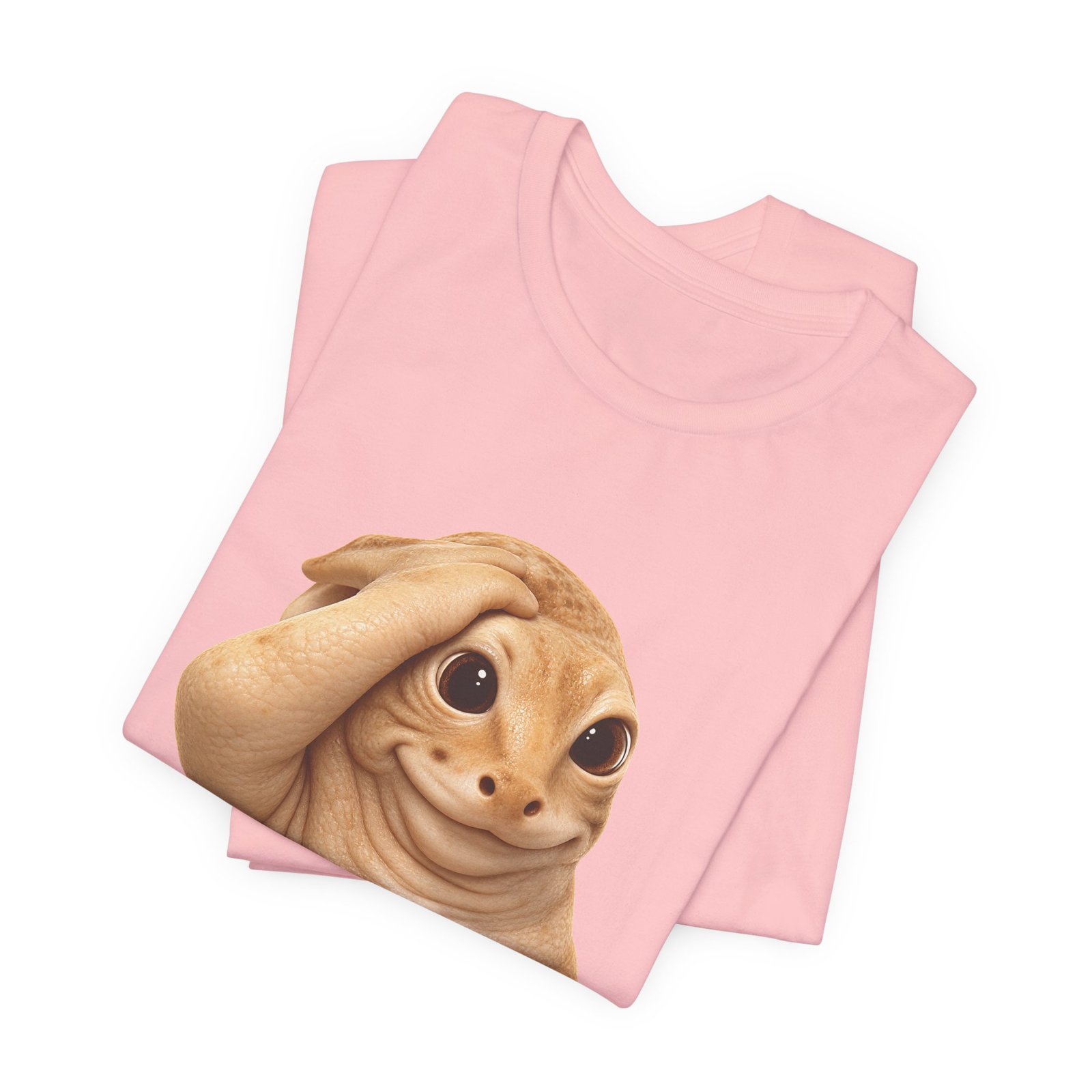 Funny Bashful Cat Reaction Meme Graphic Tee - Image 43
