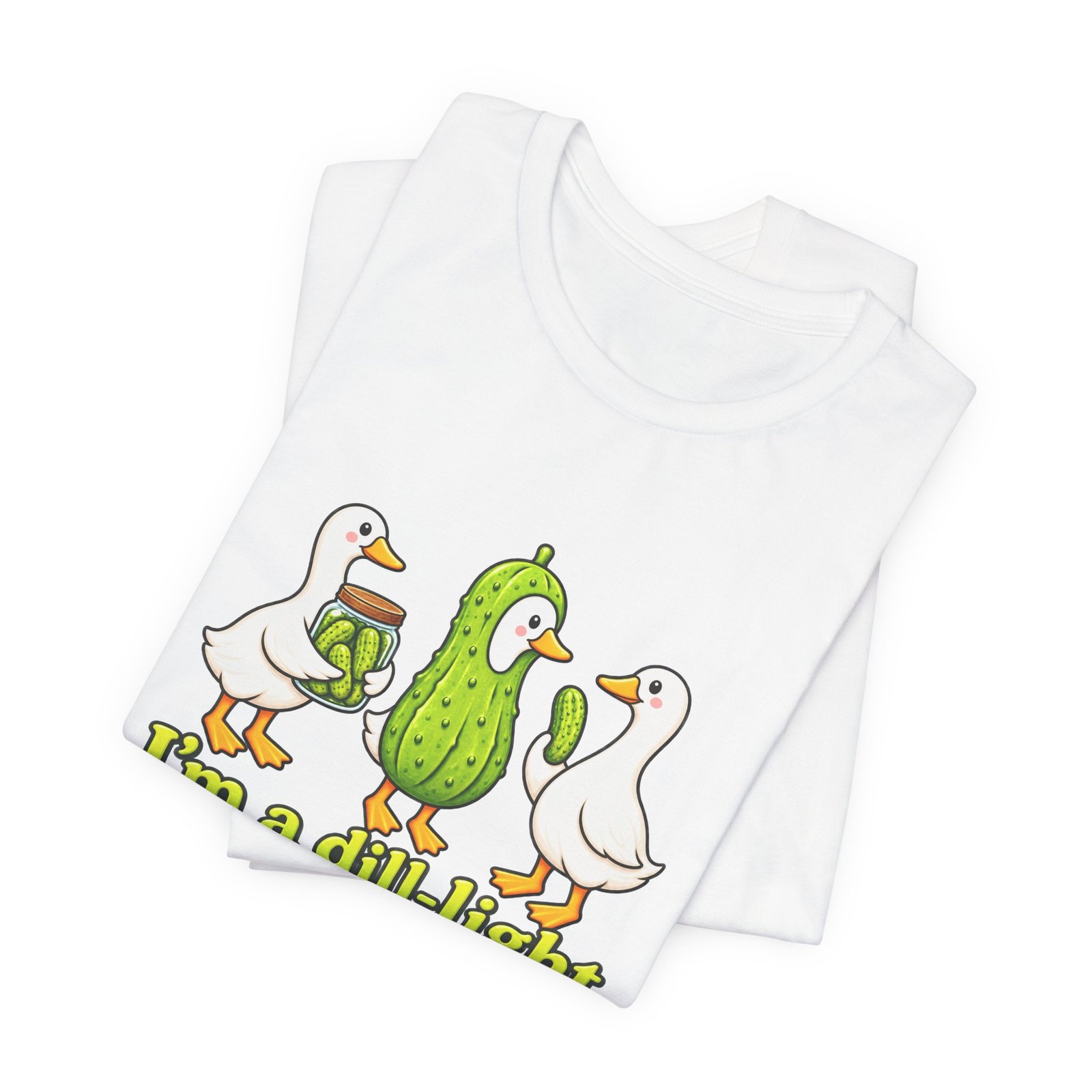 I'm A Dill-Light Funny Goose Pickle Pun Graphic Tee - Image 3