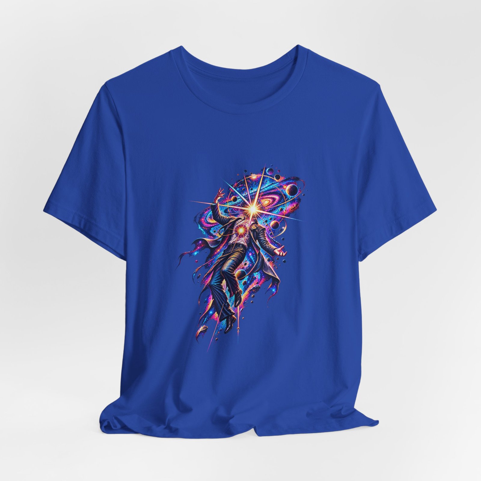 Cosmic Awakening Starburst Human Figure Graphic Tee - Image 20
