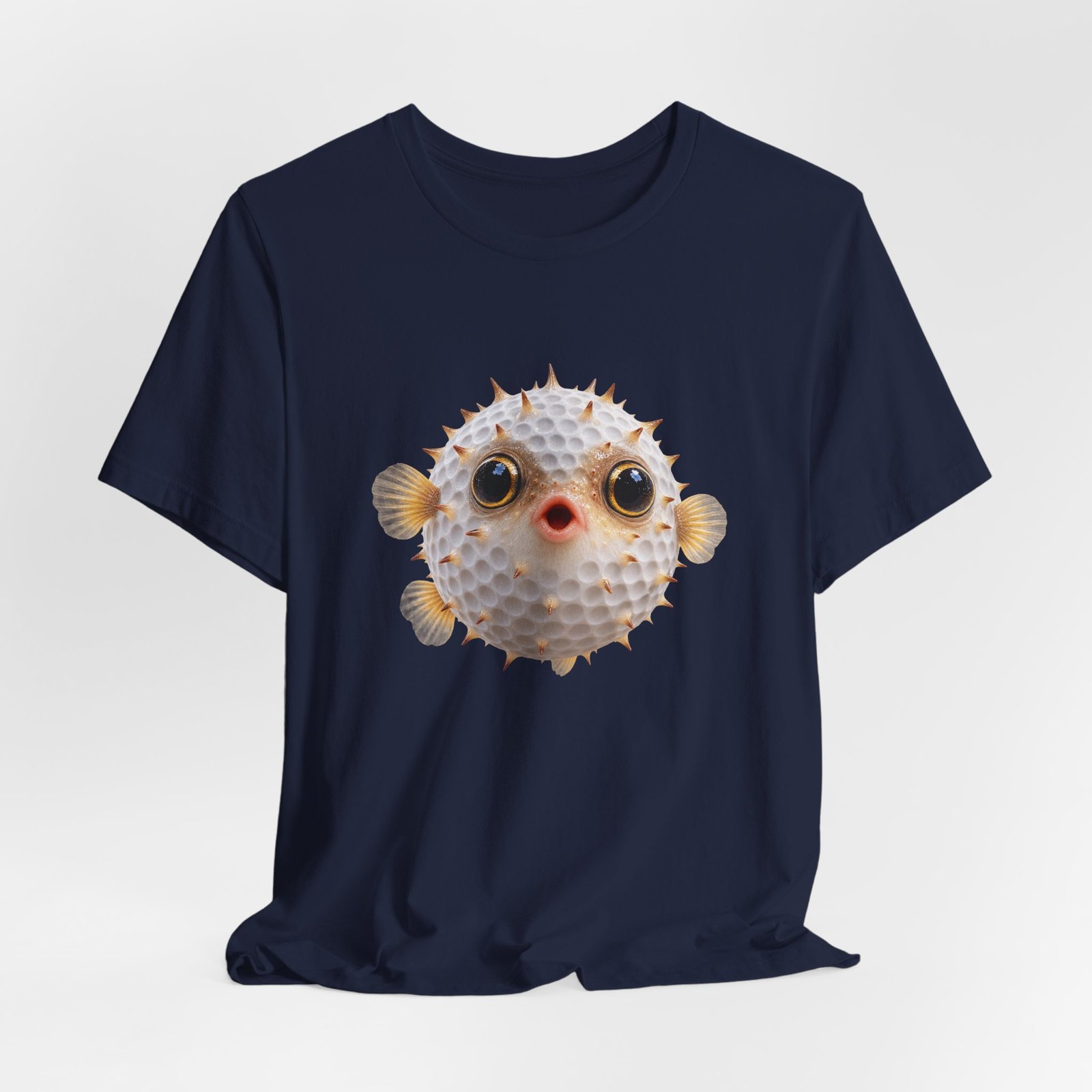 Golf Ball Pufferfish Graphic Tee - Image 36