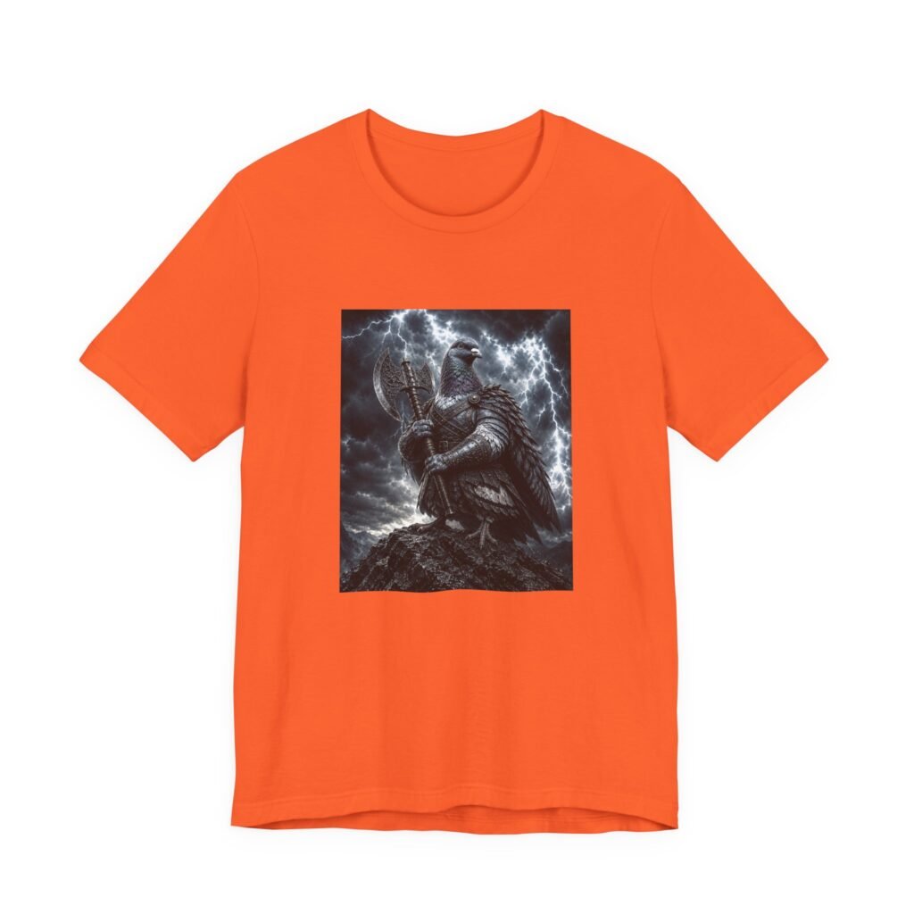 Storm Pigeon Battle Guardian With Axe Graphic Tee