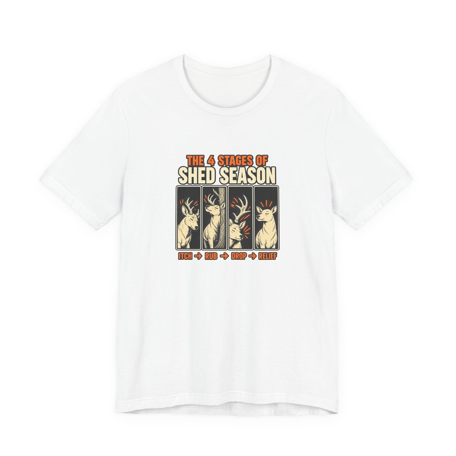 Funny Deer Shed Season Antler Shedding Graphic Tee