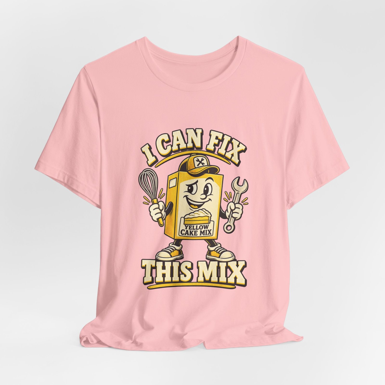 I Can Fix This Mix Yellow Cake Pun Tee - Image 44