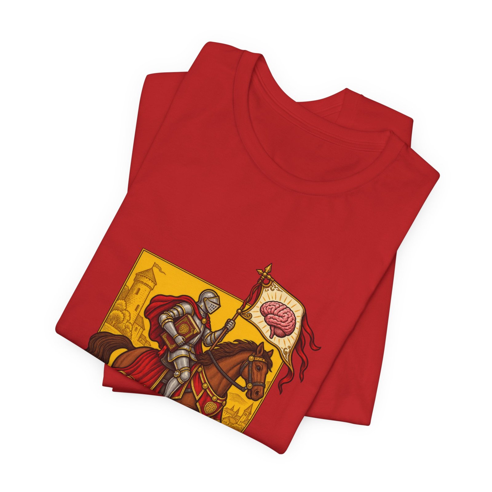 Sir Rebral Cerebral Knight Brain Banner Tee - Image 47