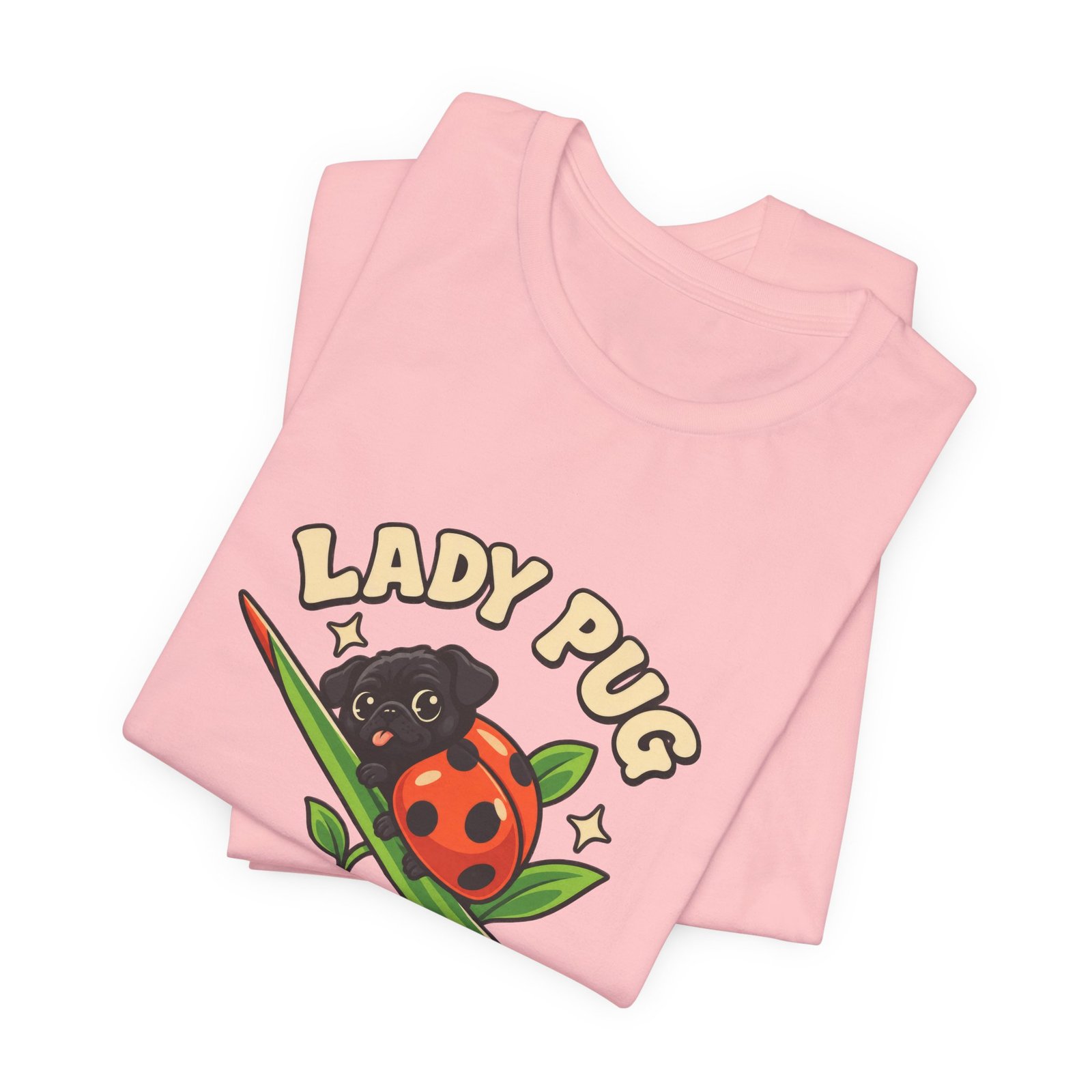 Lady Pug Cute Ladybug Dog Pun Graphic Tee - Image 43