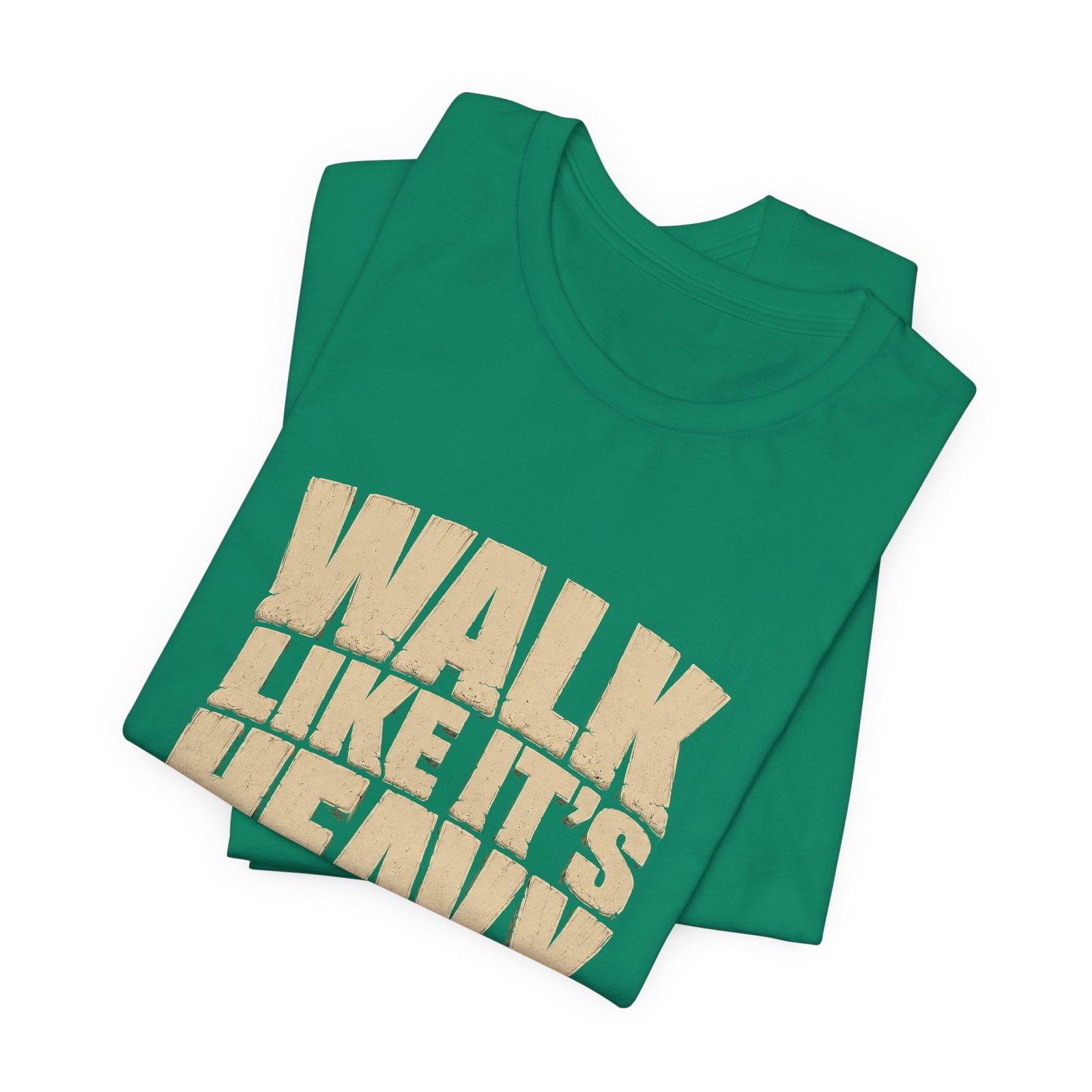 Walk Like It’s Heavy Cracked Lettering Graphic Tee - Image 15