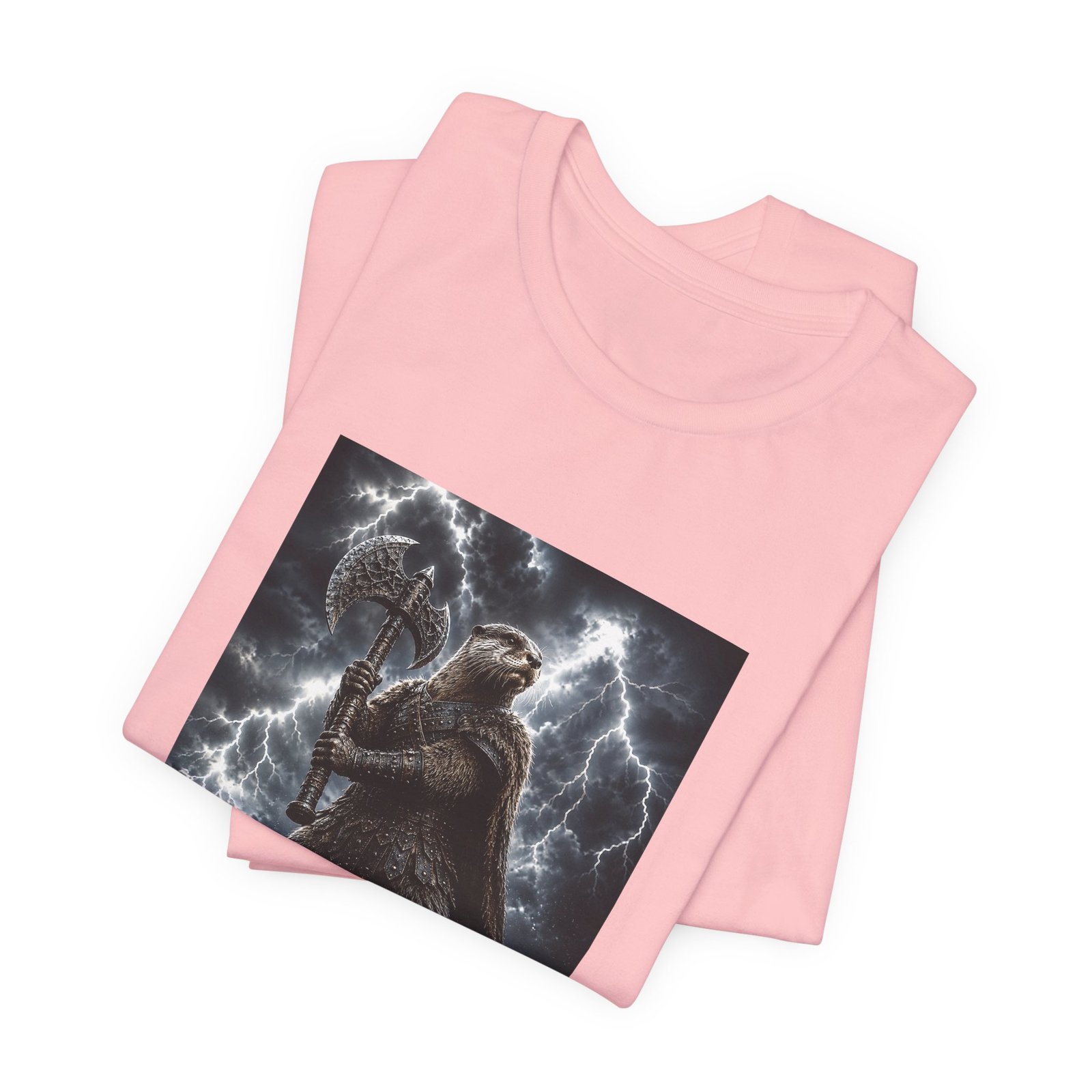 Storm Otter Warrior With Axe Graphic Tee - Image 43