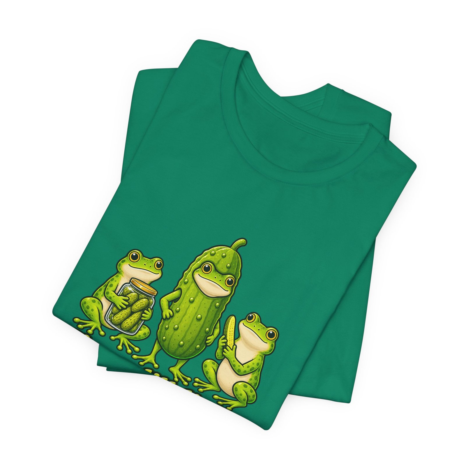 Im A Dill Light Funny Frog Pickle Pun Graphic Tee - Image 27
