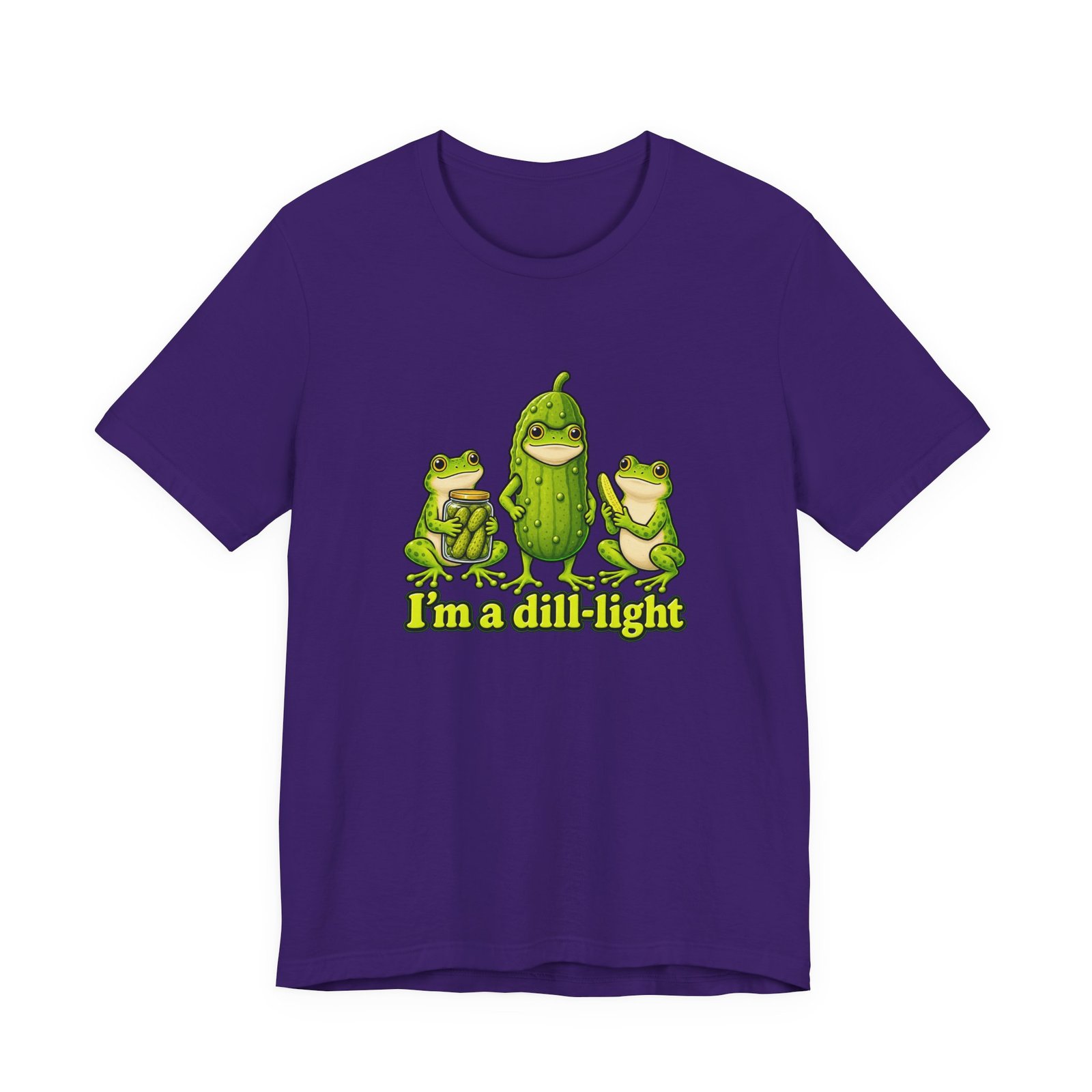 Im A Dill Light Funny Frog Pickle Pun Graphic Tee - Image 37