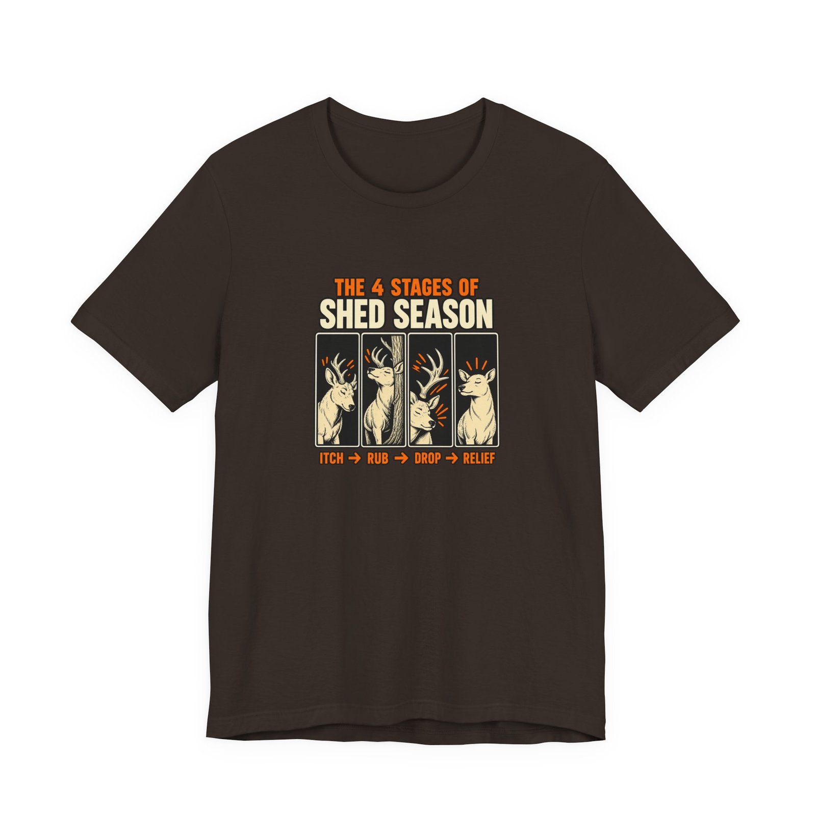 Funny Deer Shed Season Antler Shedding Graphic Tee - Image 9
