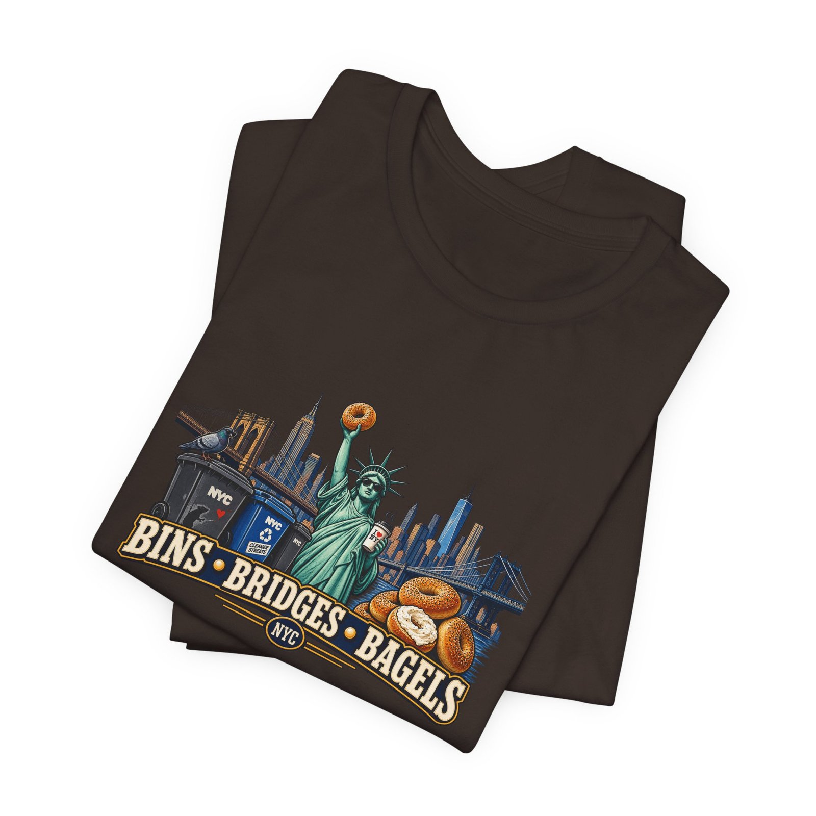 NYC Cleaner Streets Liberty Bagels Graphic Tee - Image 11