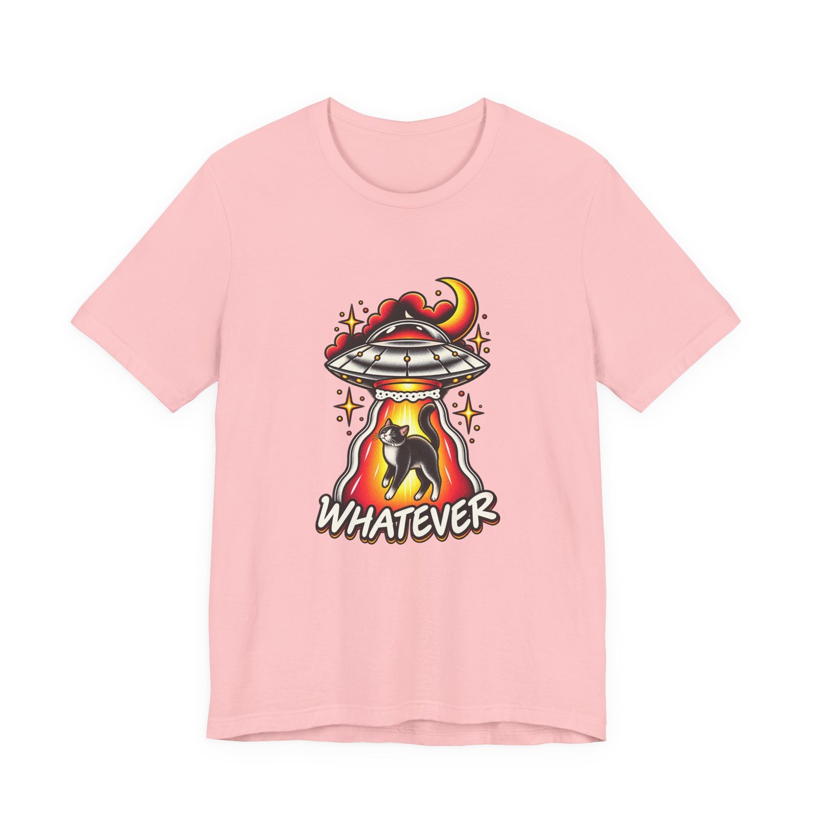 Whatever Spaceship Cat Graphic Tee - Image 41