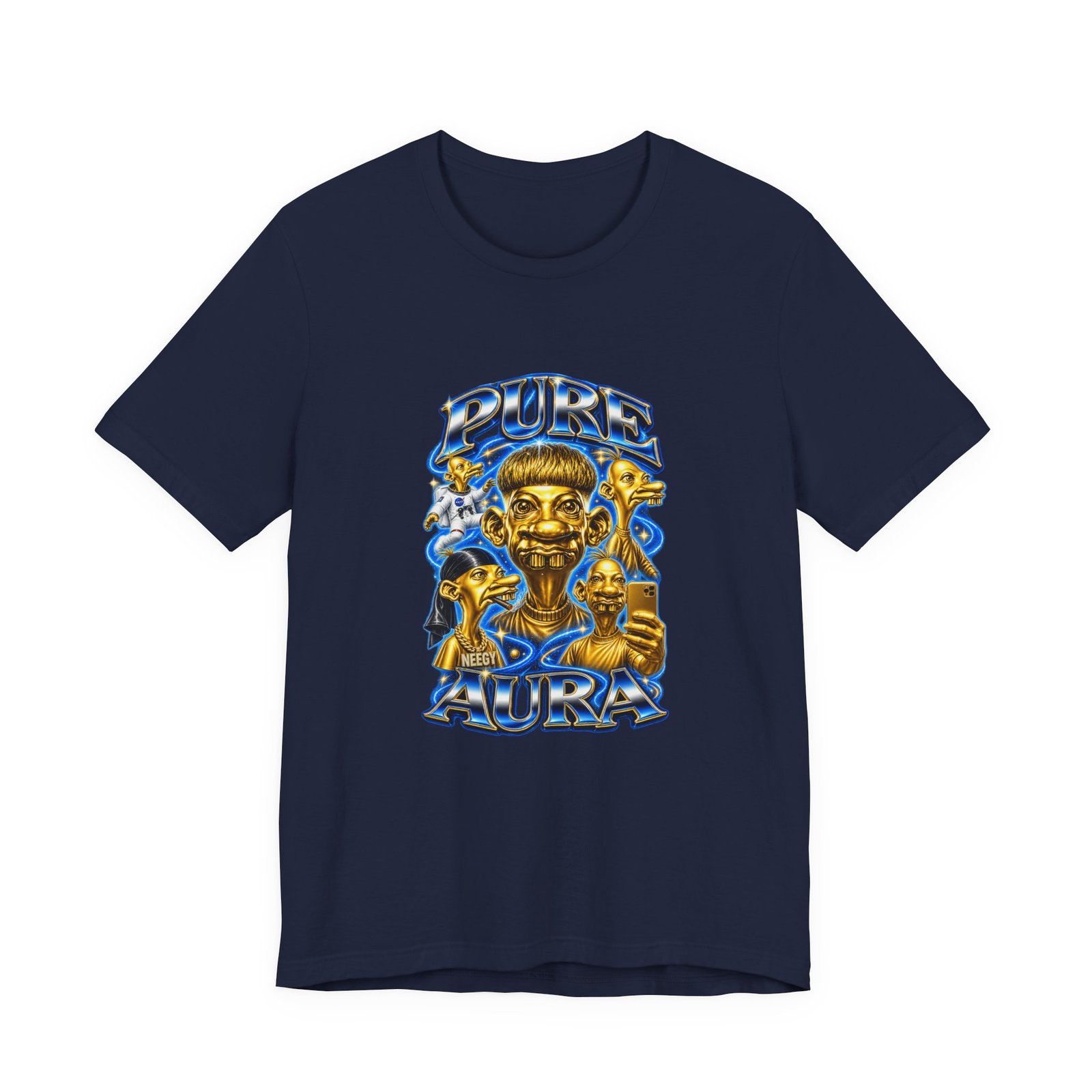 Pure Charisma Aura Neegy Cosmic Selfie Charisma Graphic Tee - Image 33