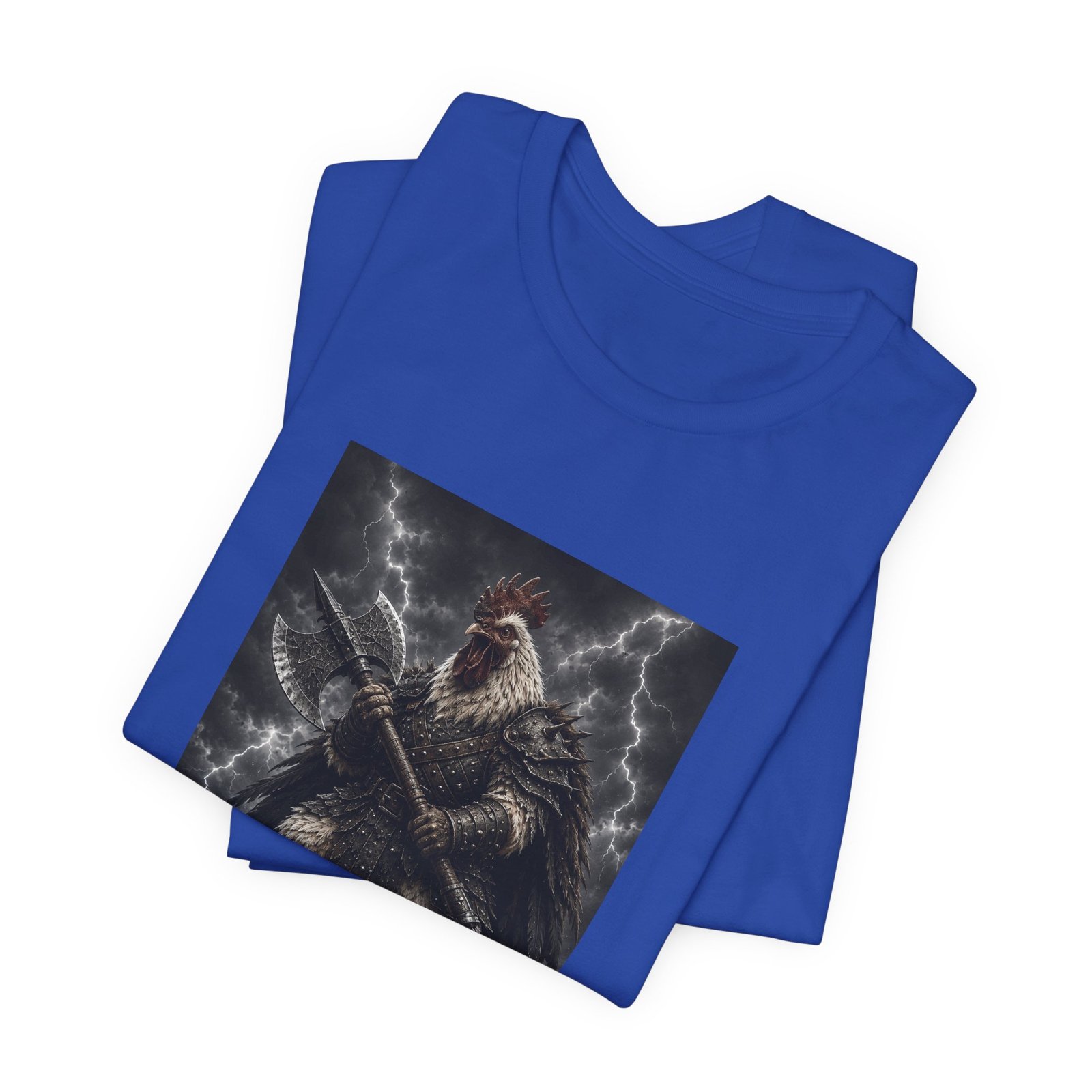 Fantasy Rooster War Lightning Axe Graphic Tee - Image 31