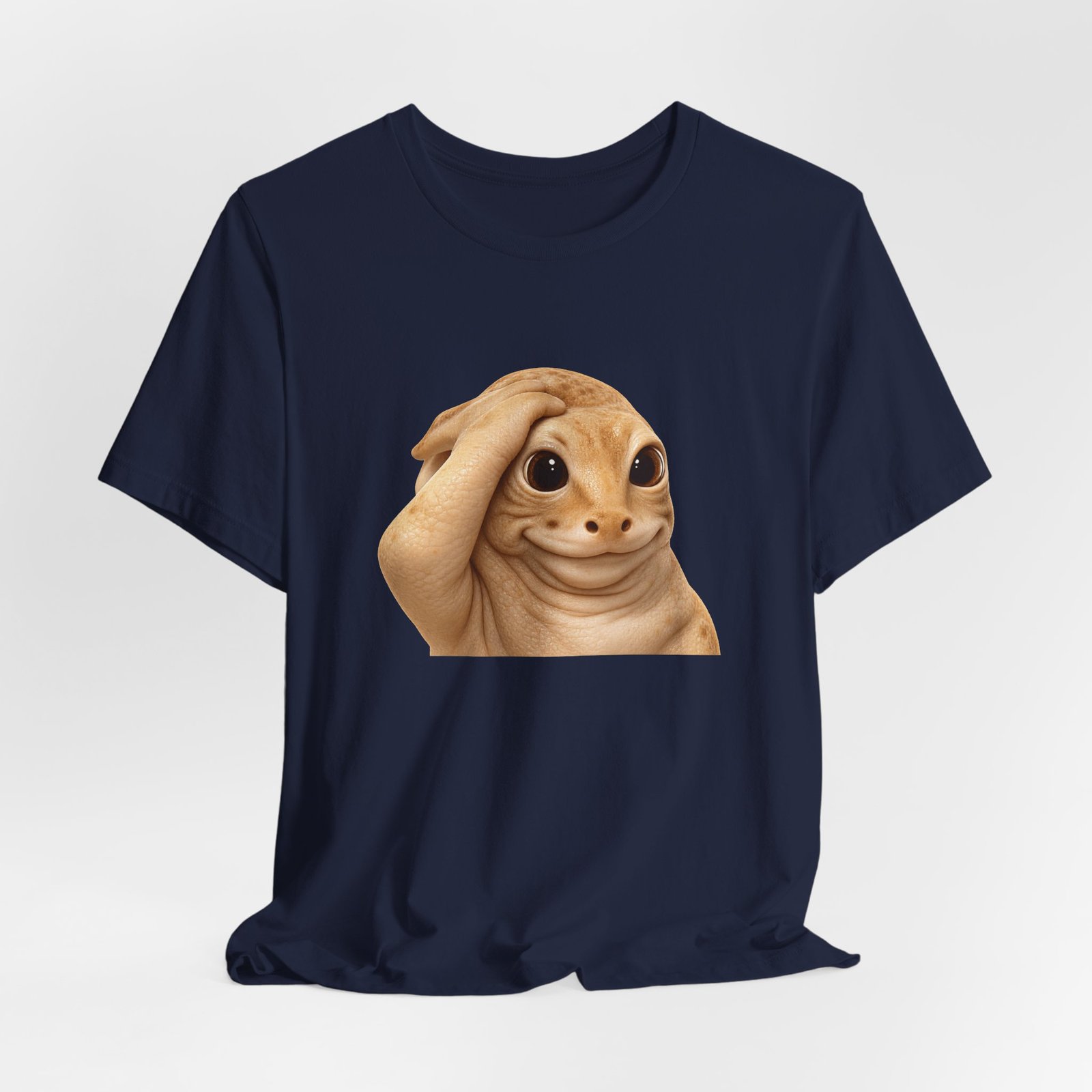 Funny Bashful Cat Reaction Meme Graphic Tee - Image 36
