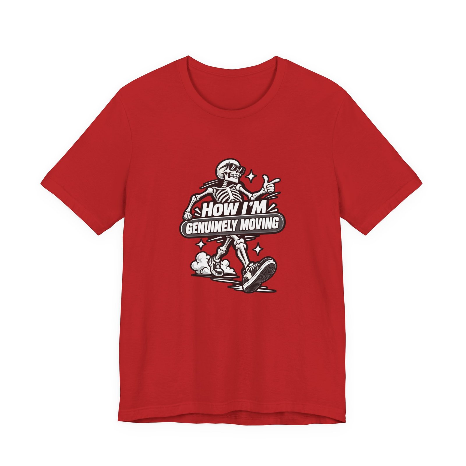 How Im Genuinely Moving Funny Skeleton Halloween Graphic Tee - Image 45
