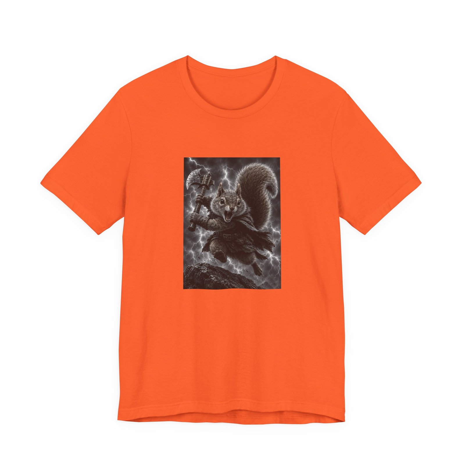 Epic Squirrel Warrior With Axe Graphic Tee - Image 5