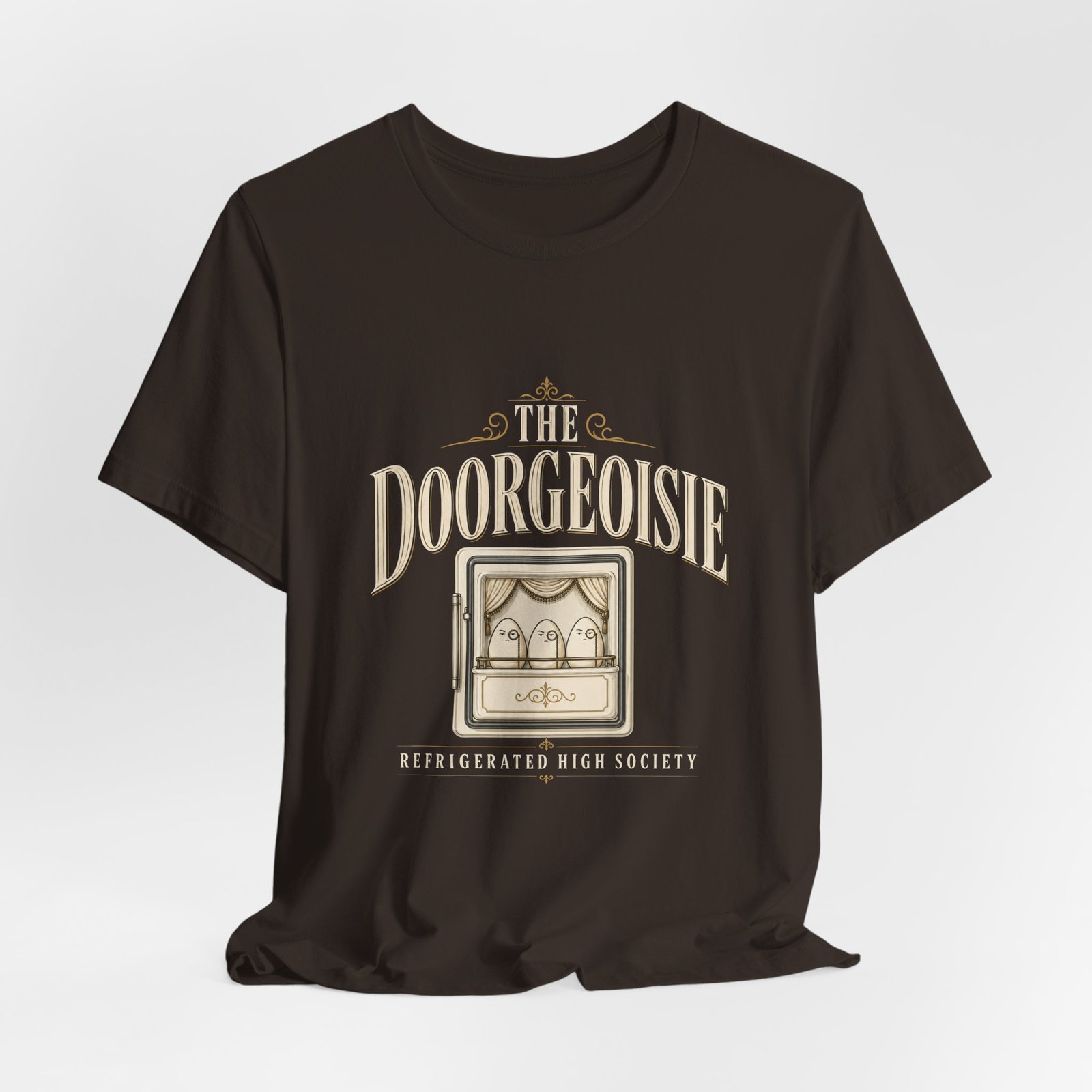 The Doorgeoisie Refrigerated Egg Society Humor Graphic Tee - Image 4