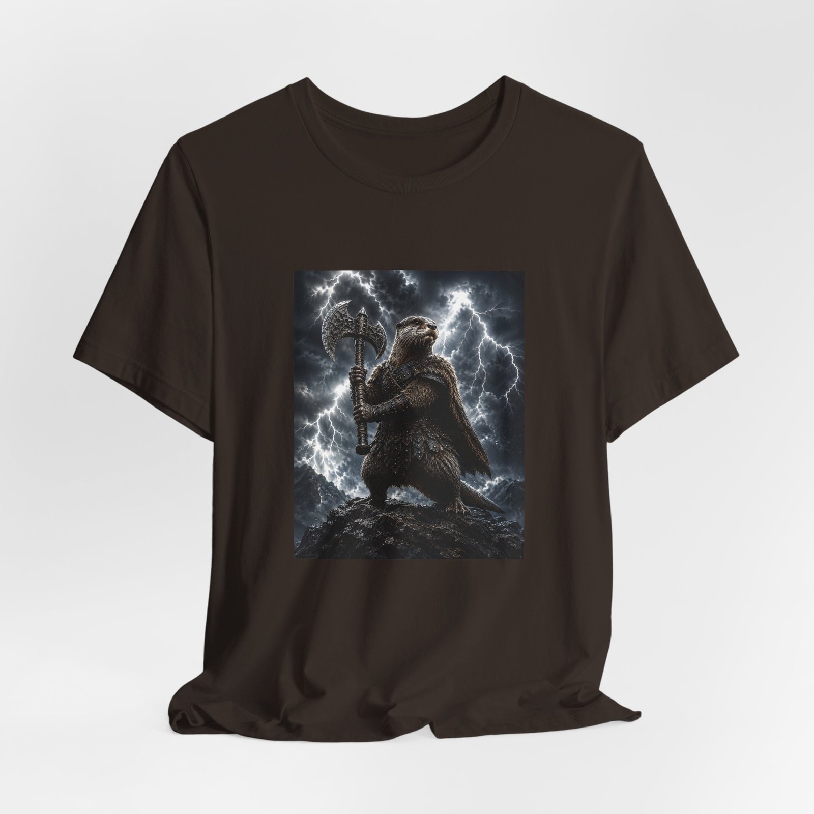Storm Otter Warrior With Axe Graphic Tee - Image 12