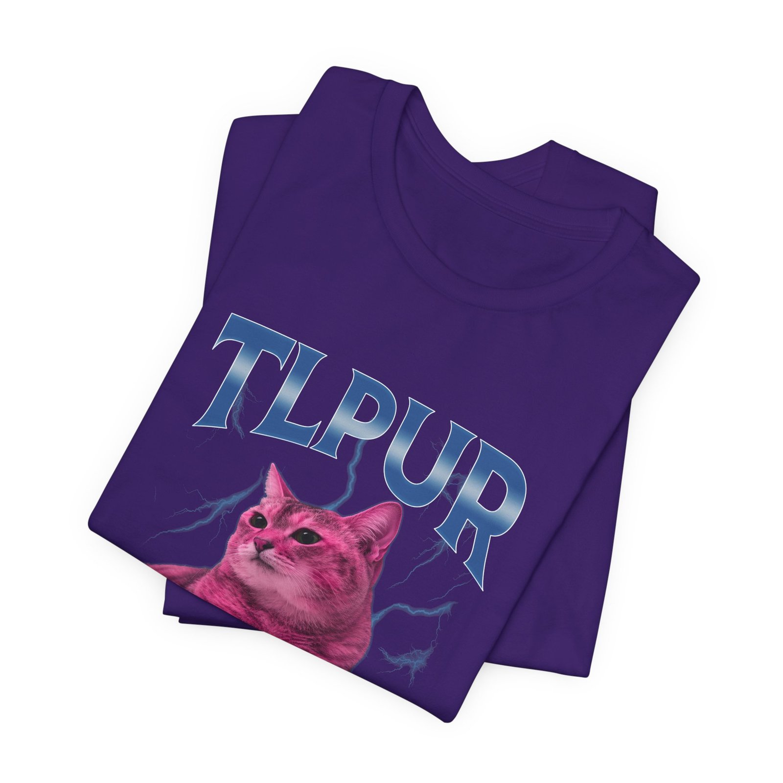 Bootleg TLPUR Meme Pink Cat Blue Splash Graphic Graphic Tee - Image 27