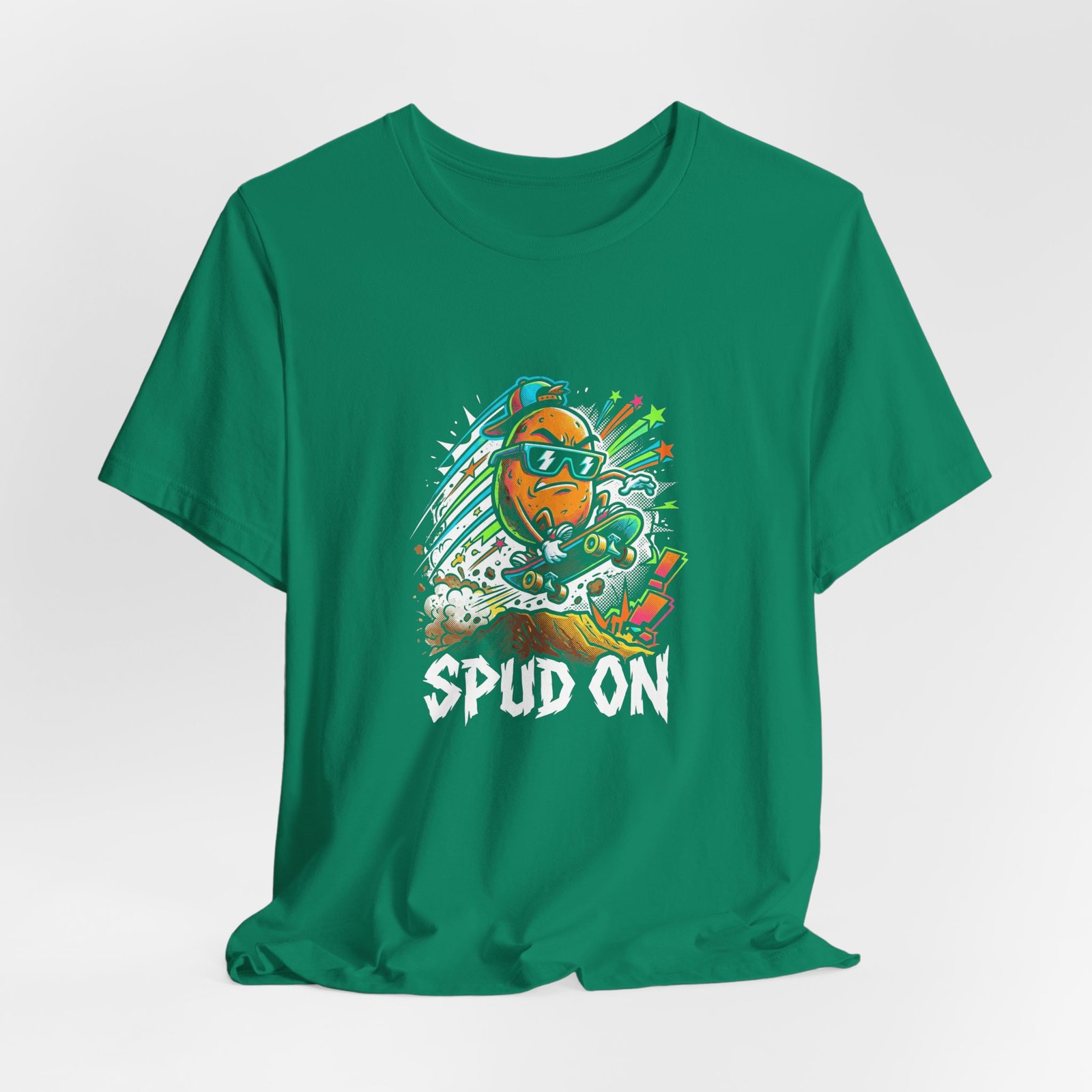 Spud On Skateboarding Potato Cartoon Graphic - Image 16