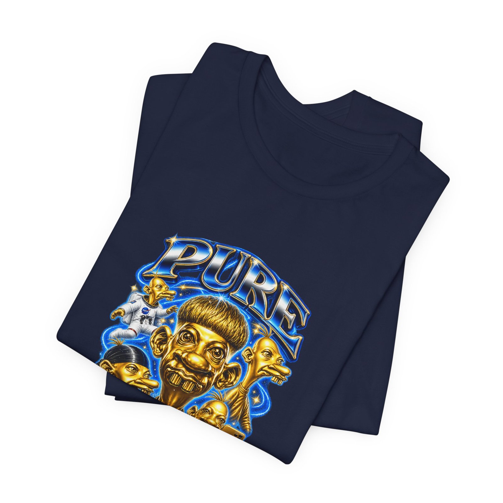 Pure Charisma Aura Neegy Cosmic Selfie Charisma Graphic Tee - Image 35