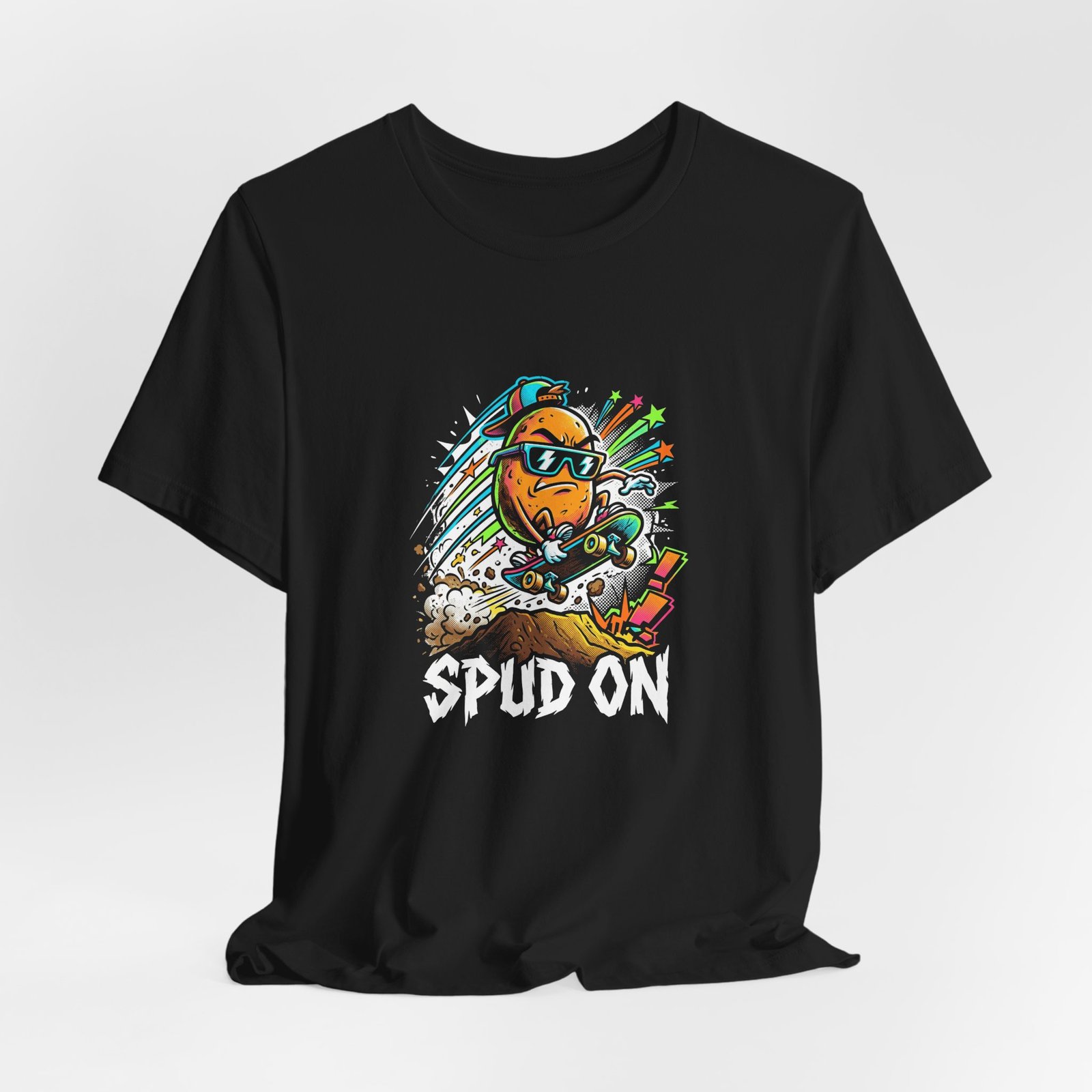 Spud On Skateboarding Potato Cartoon Graphic - Image 8