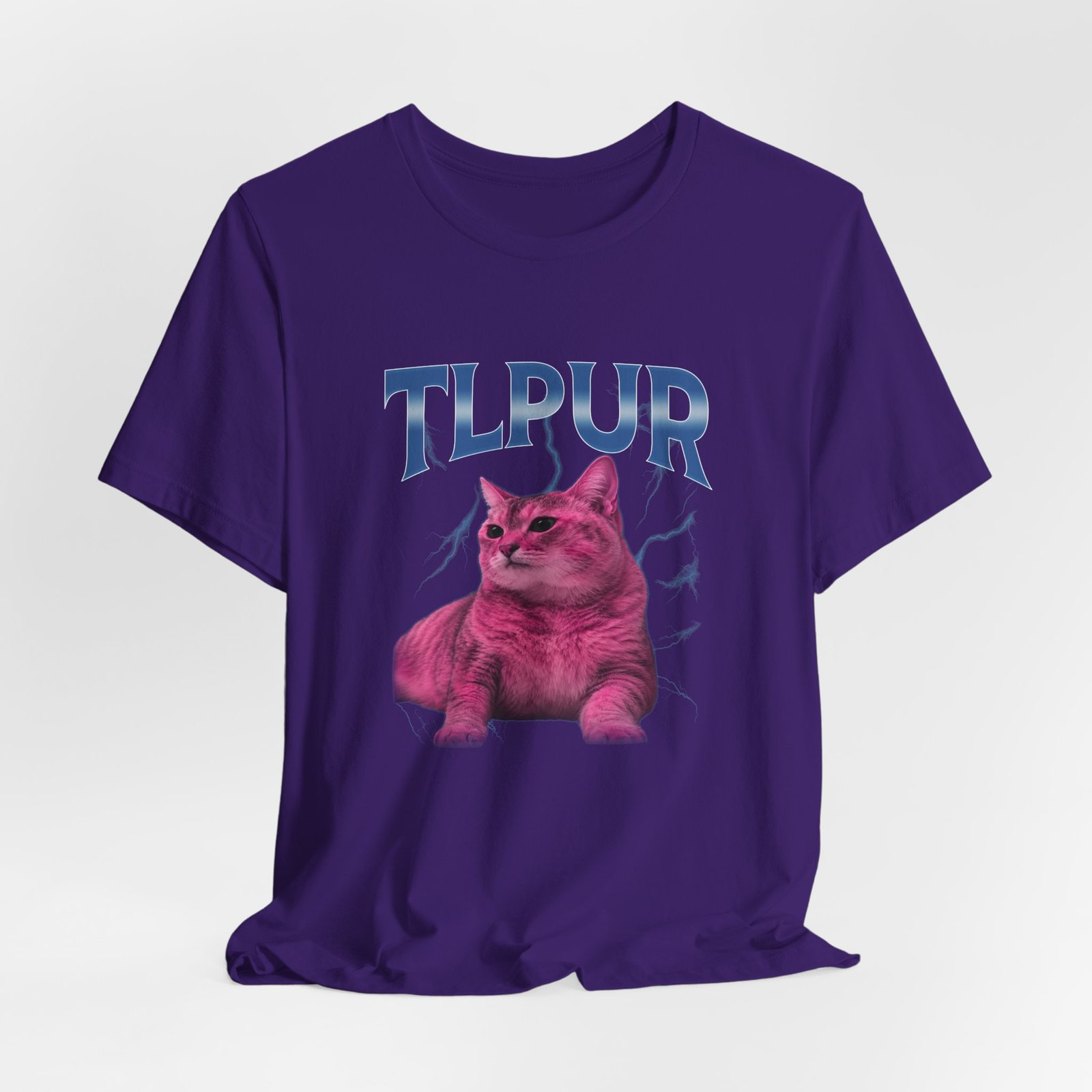 Bootleg TLPUR Meme Pink Cat Blue Splash Graphic Graphic Tee - Image 28