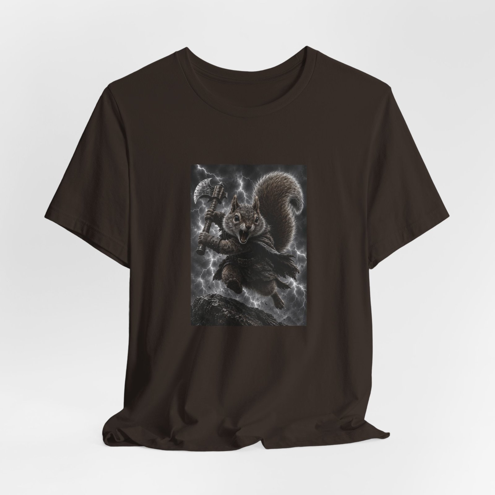 Epic Squirrel Warrior With Axe Graphic Tee - Image 12