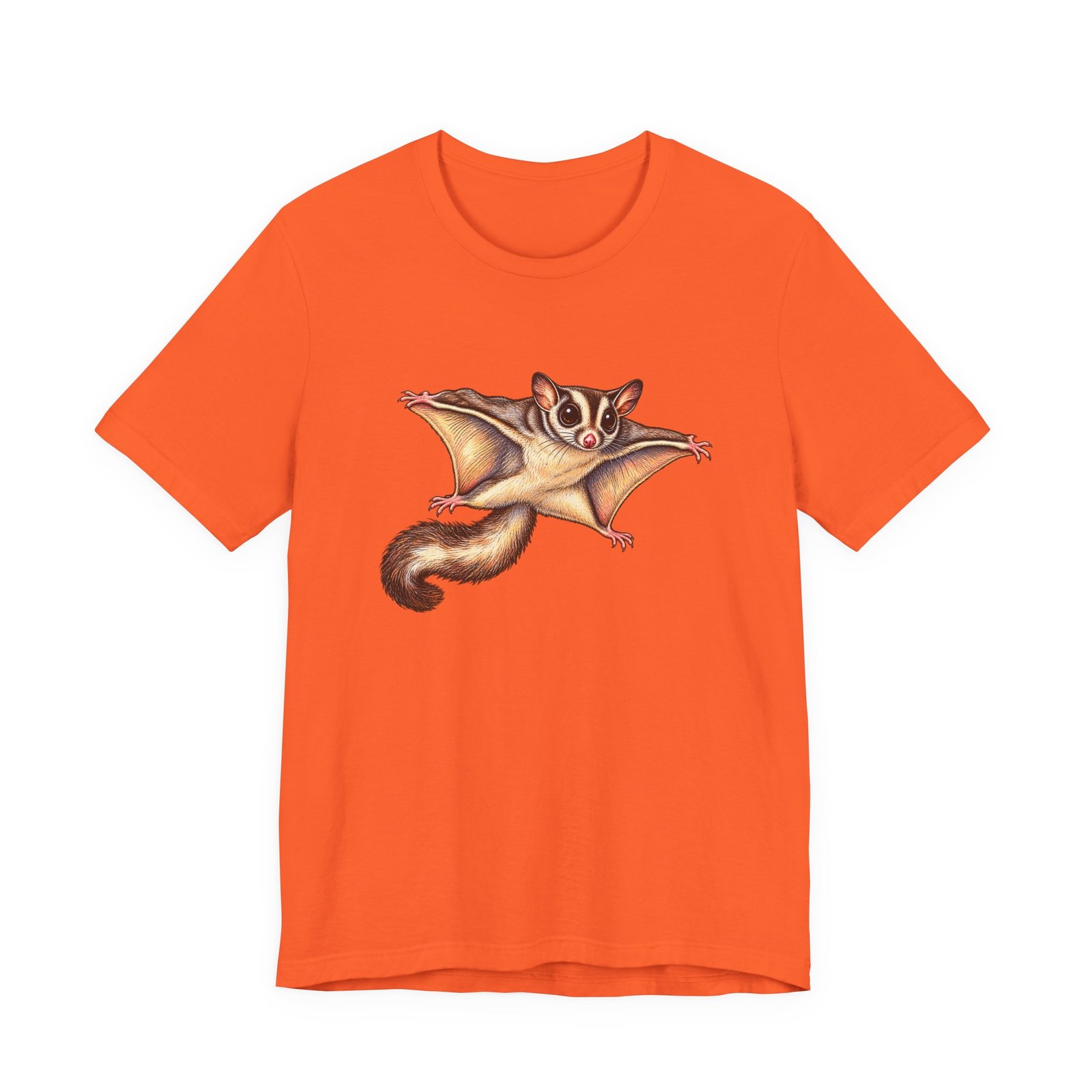 Sugar Glider Mid Glide Squirrel Wildlife Flying Illustration Graphic Tee - Image 5