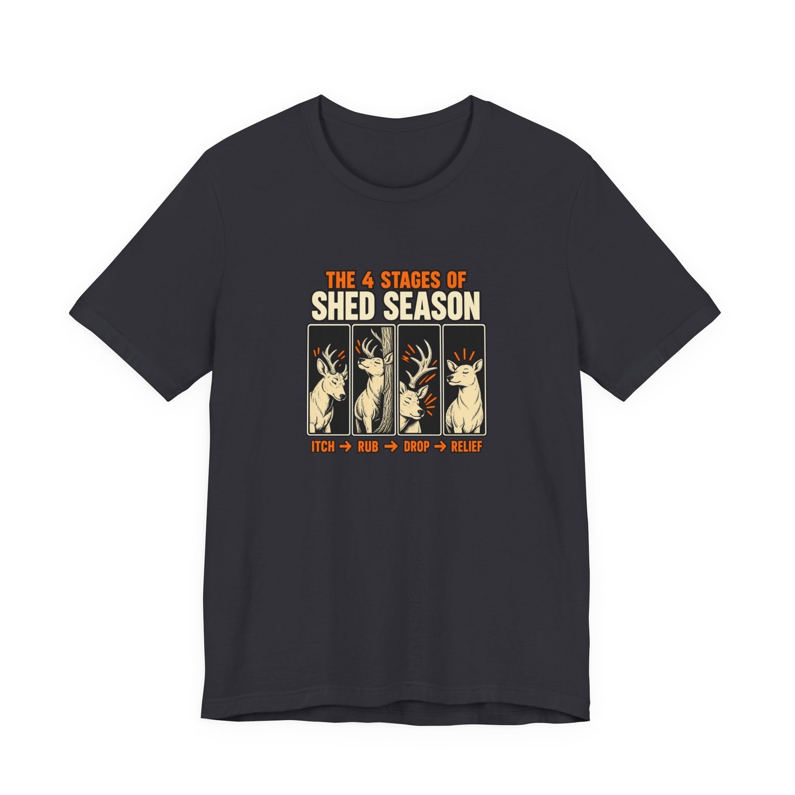Funny Deer Shed Season Antler Shedding Graphic Tee - Image 21