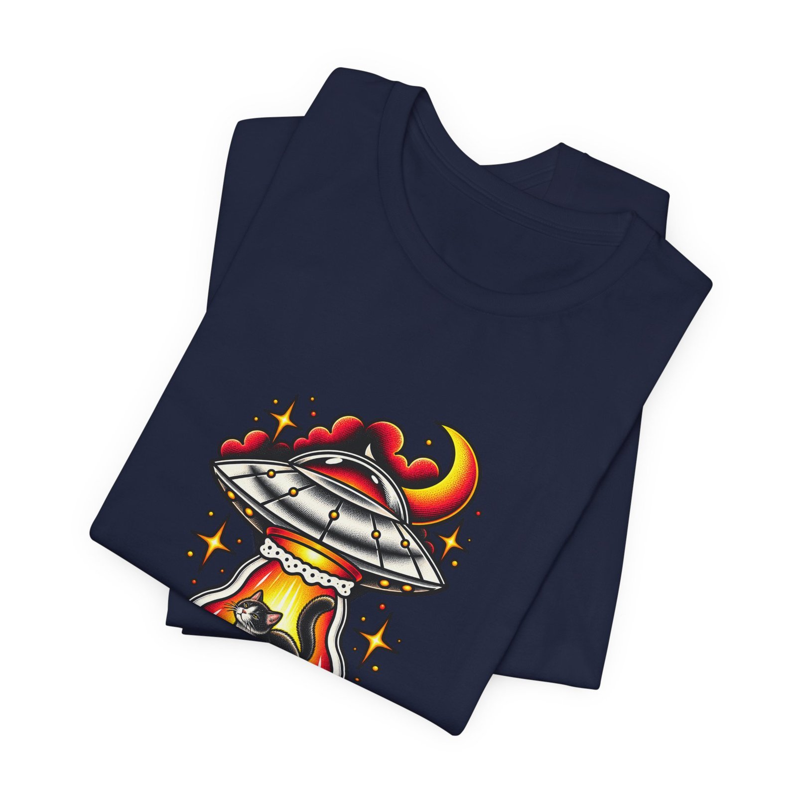 Whatever Spaceship Cat Graphic Tee - Image 35