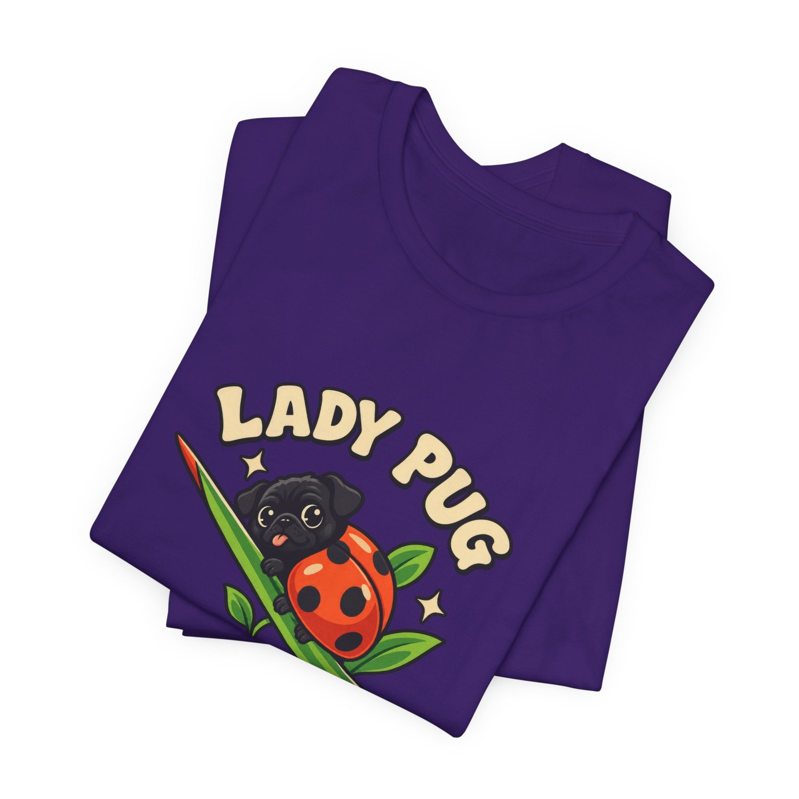Lady Pug Cute Ladybug Dog Pun Graphic Tee - Image 39