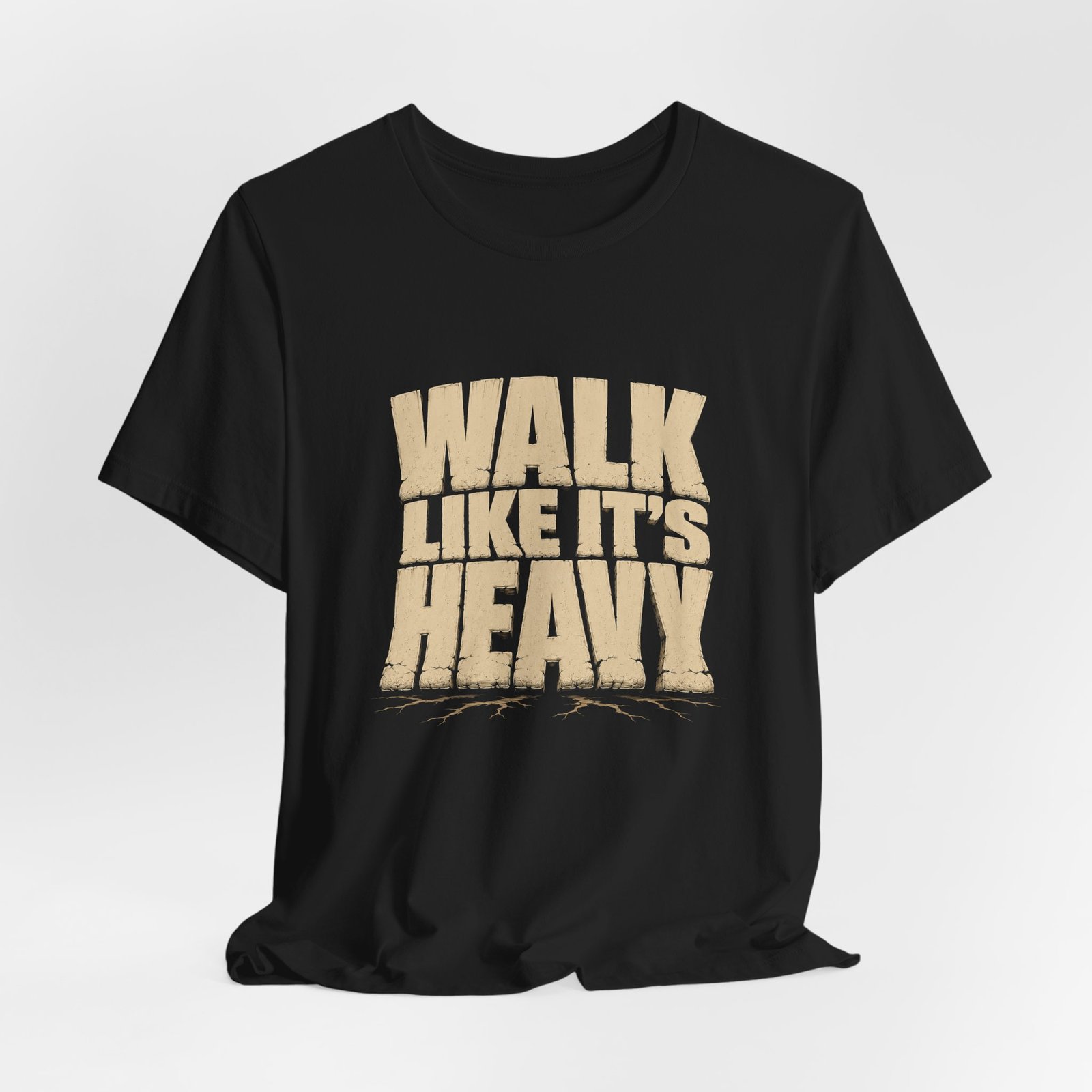 Walk Like It’s Heavy Cracked Lettering Graphic Tee - Image 8