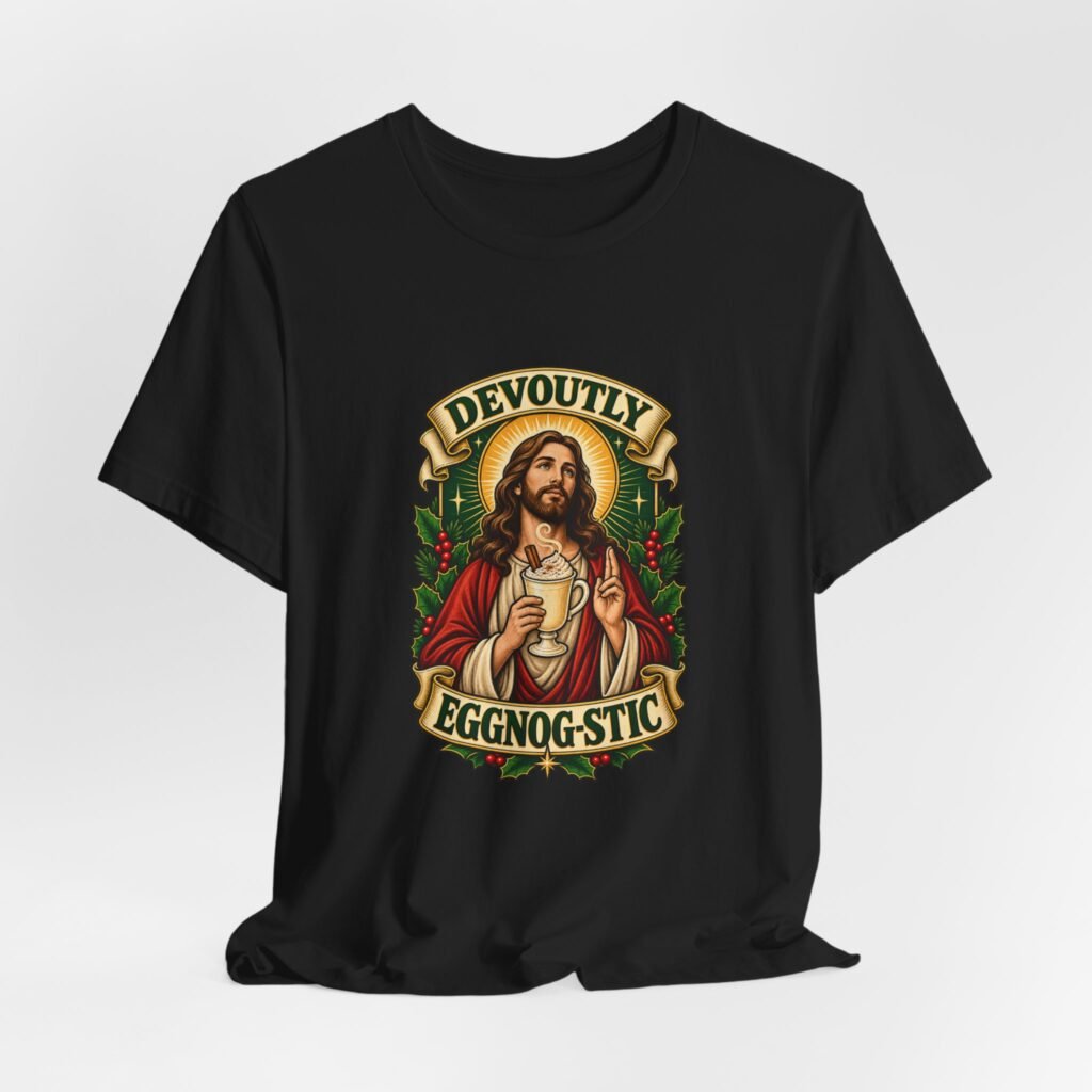 Devoutly Eggnog-Stic Graphic Tee