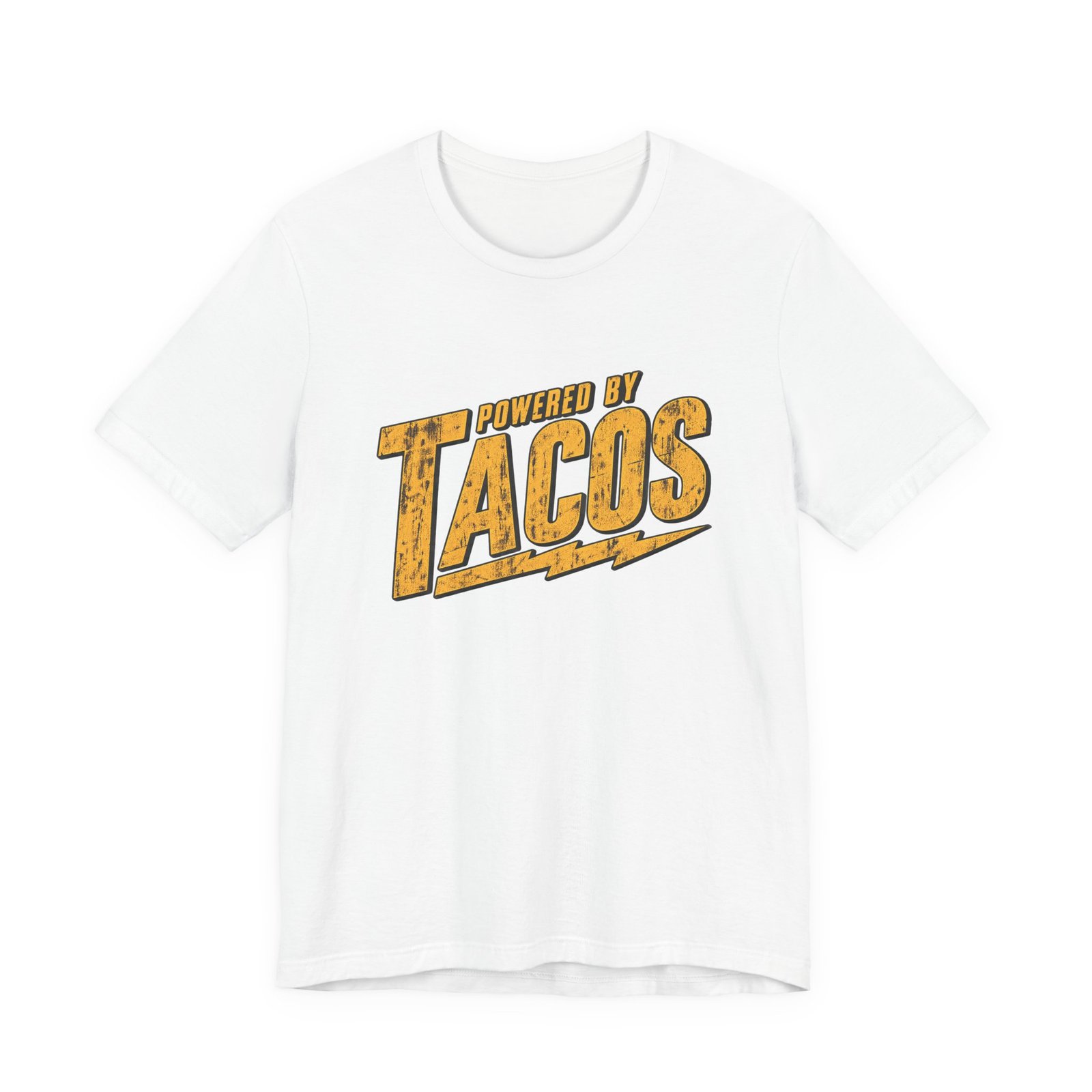 Powered By Tacos Funny Food Lover Quote Graphic Tee